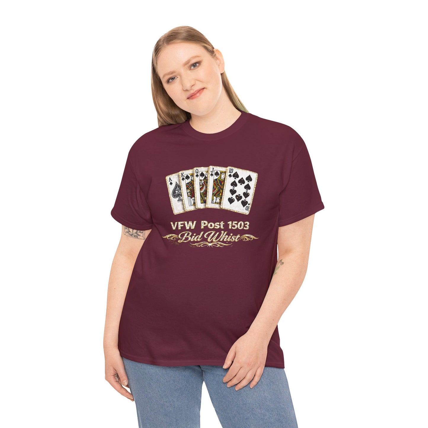 Veterans VFW Poker Night Tee – "VFW Post 1503" Playing Cards Design