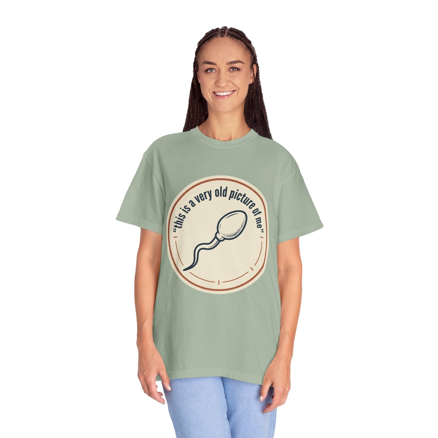 Vintage Sperm Graphic T-Shirt — "this is a very old picture of me"