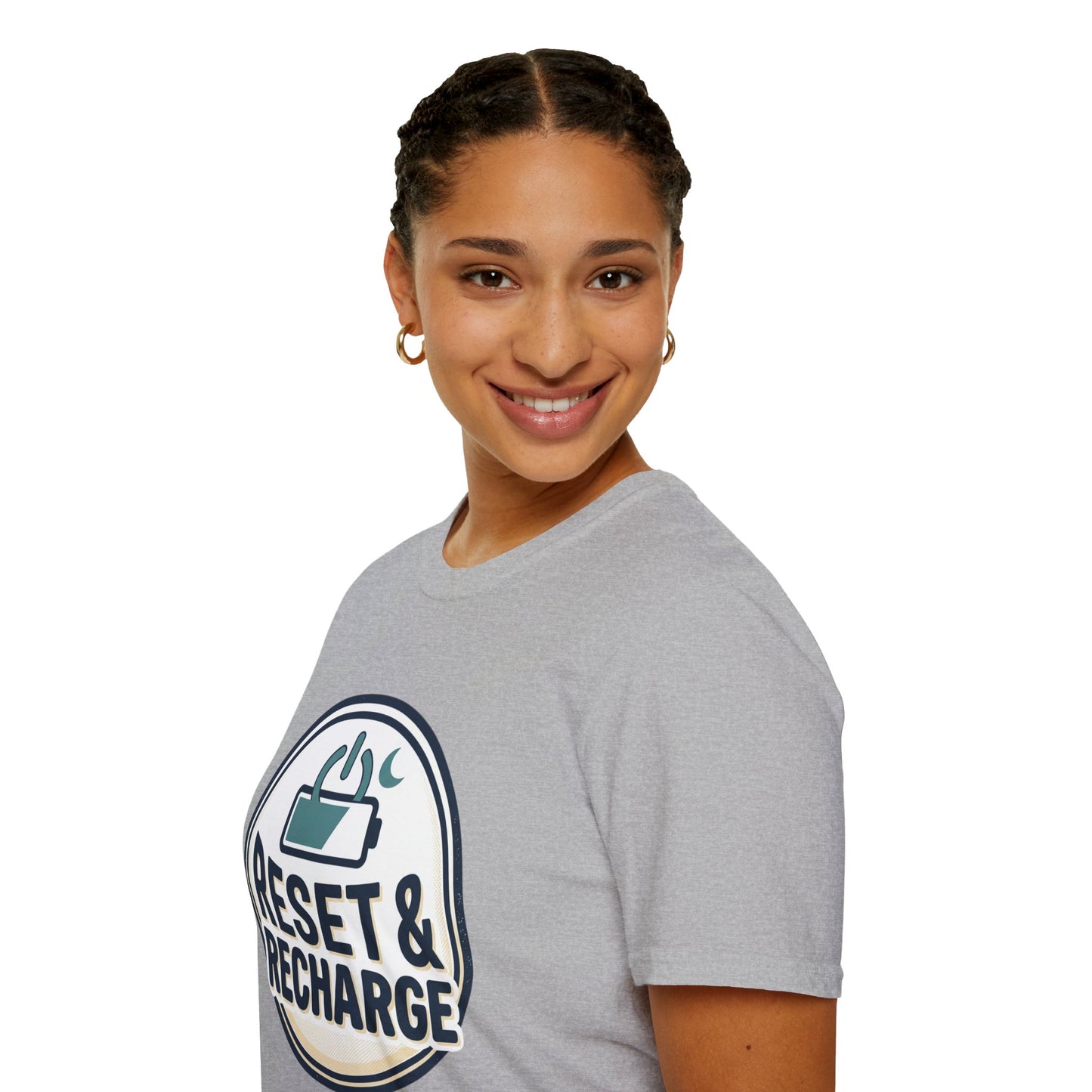 Reset & Recharge T-Shirt — Self-Care Relaxation Graphic Tee