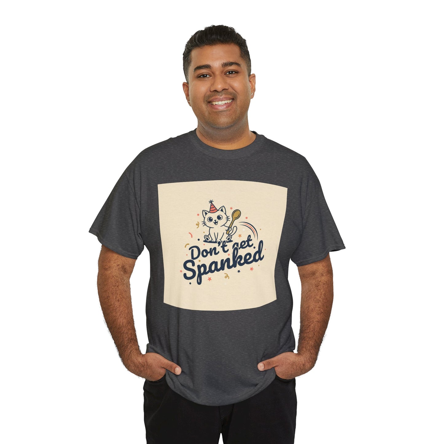 Don’t Get Spanked Cat Tee — Cute Retro Kitten Graphic T-Shirt Printify