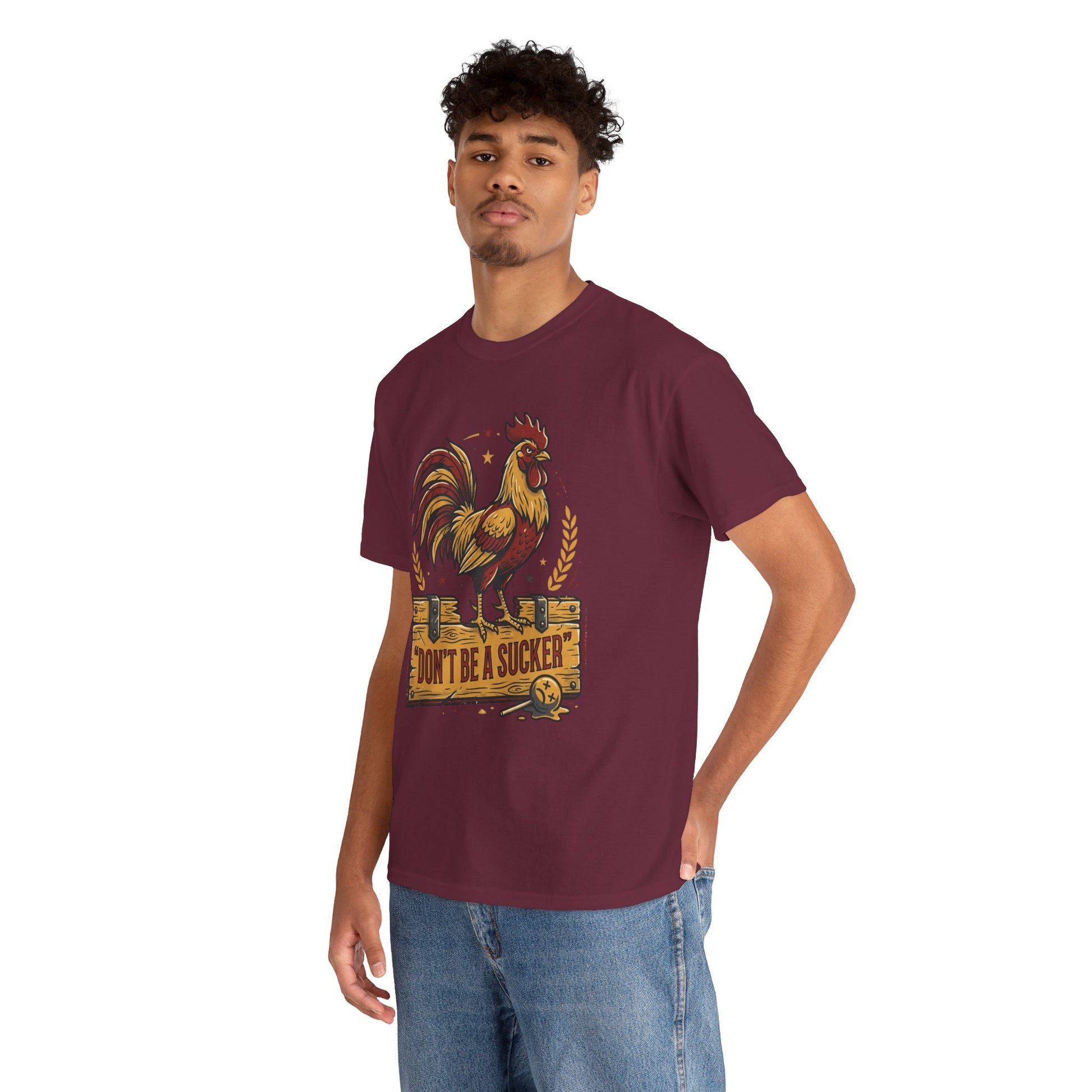 Rooster 'Don't Be a Sucker' Graphic Tee Printify