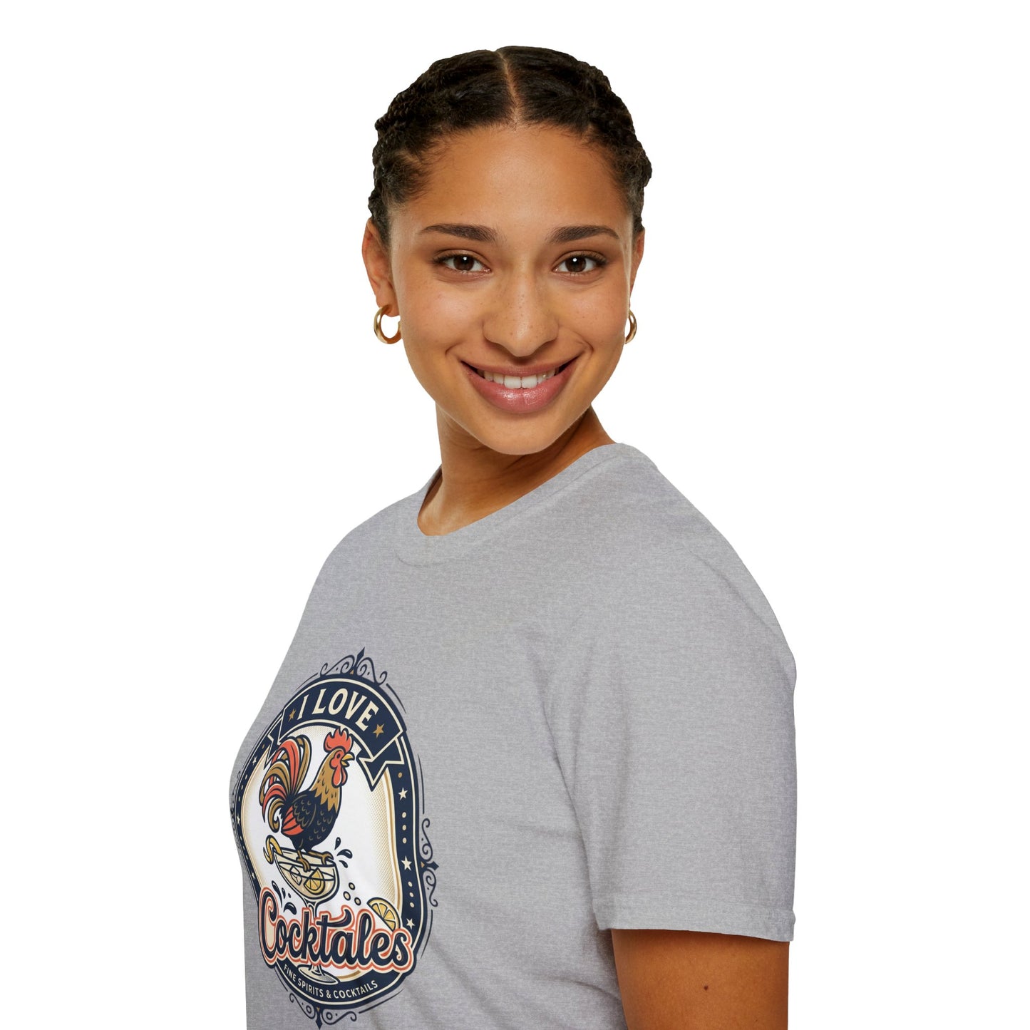 I Love Cocktales T-Shirt — Retro Rooster Cocktail Bar Tee