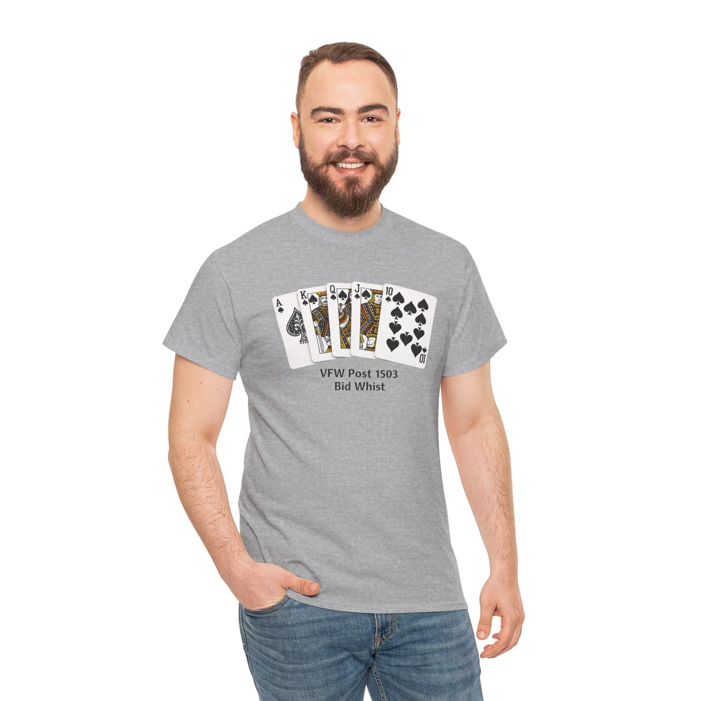 Bid Whist Card Tee — VFW Post 1501 Poker Night T-Shirt