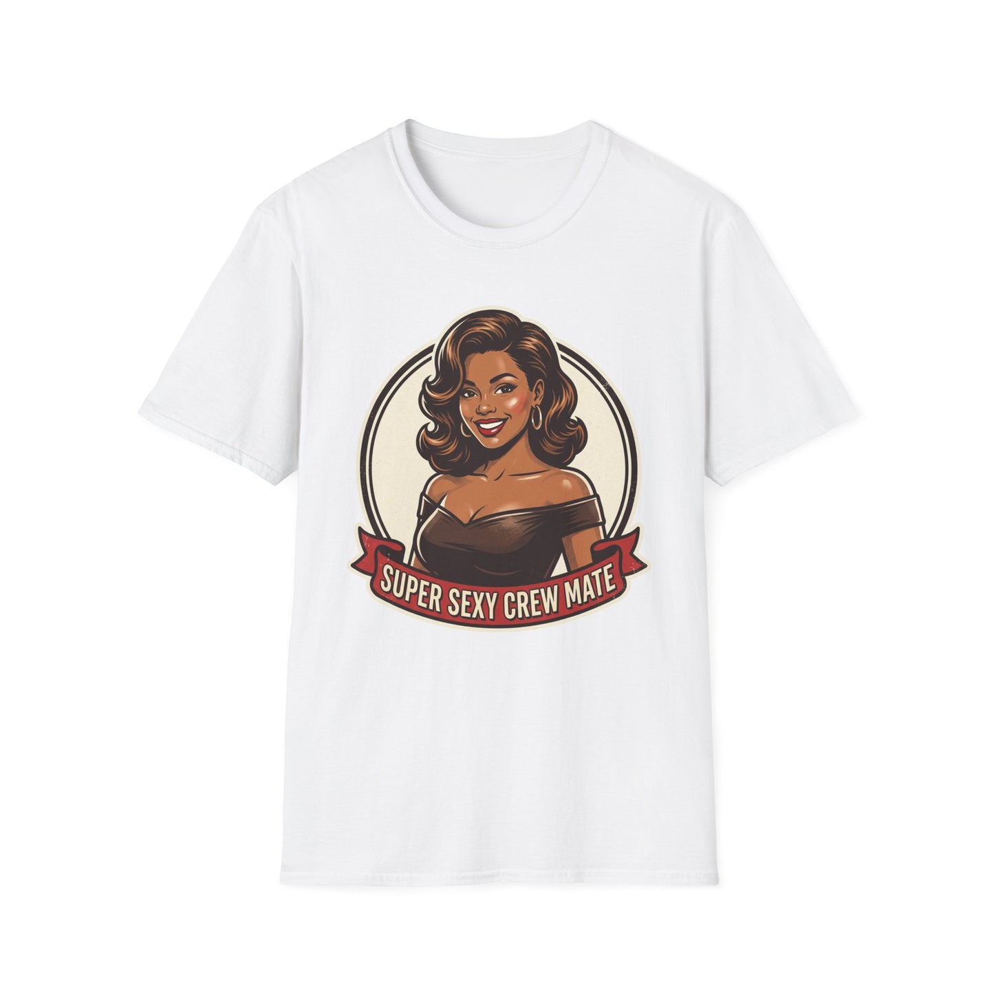 "Super Sexy Crew Mate" Retro Pin-Up Graphic Tee Printify