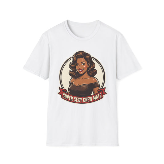"Super Sexy Crew Mate" Retro Pin-Up Graphic Tee Printify