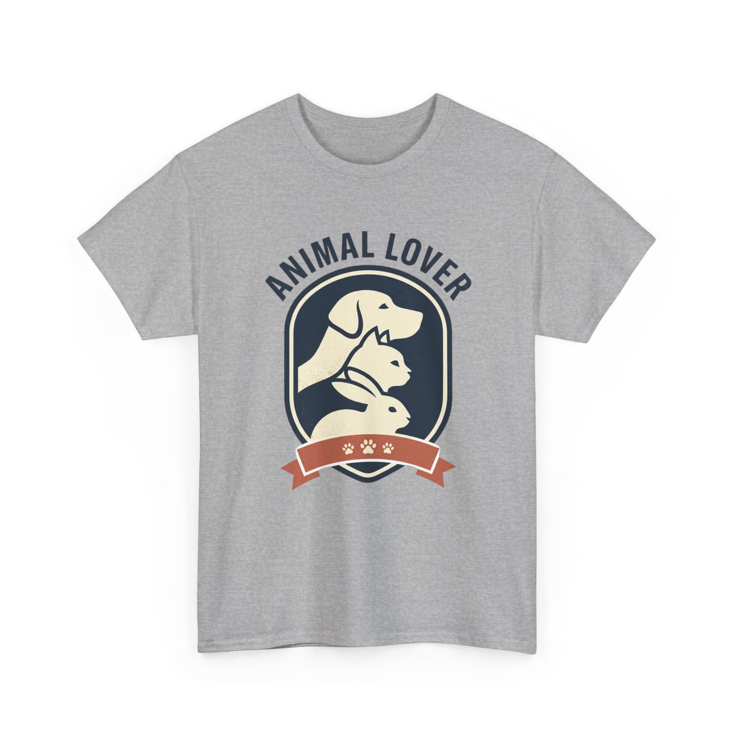 Animal Lover T-Shirt — Retro Pet Badge Tee (Dogs & Cats)