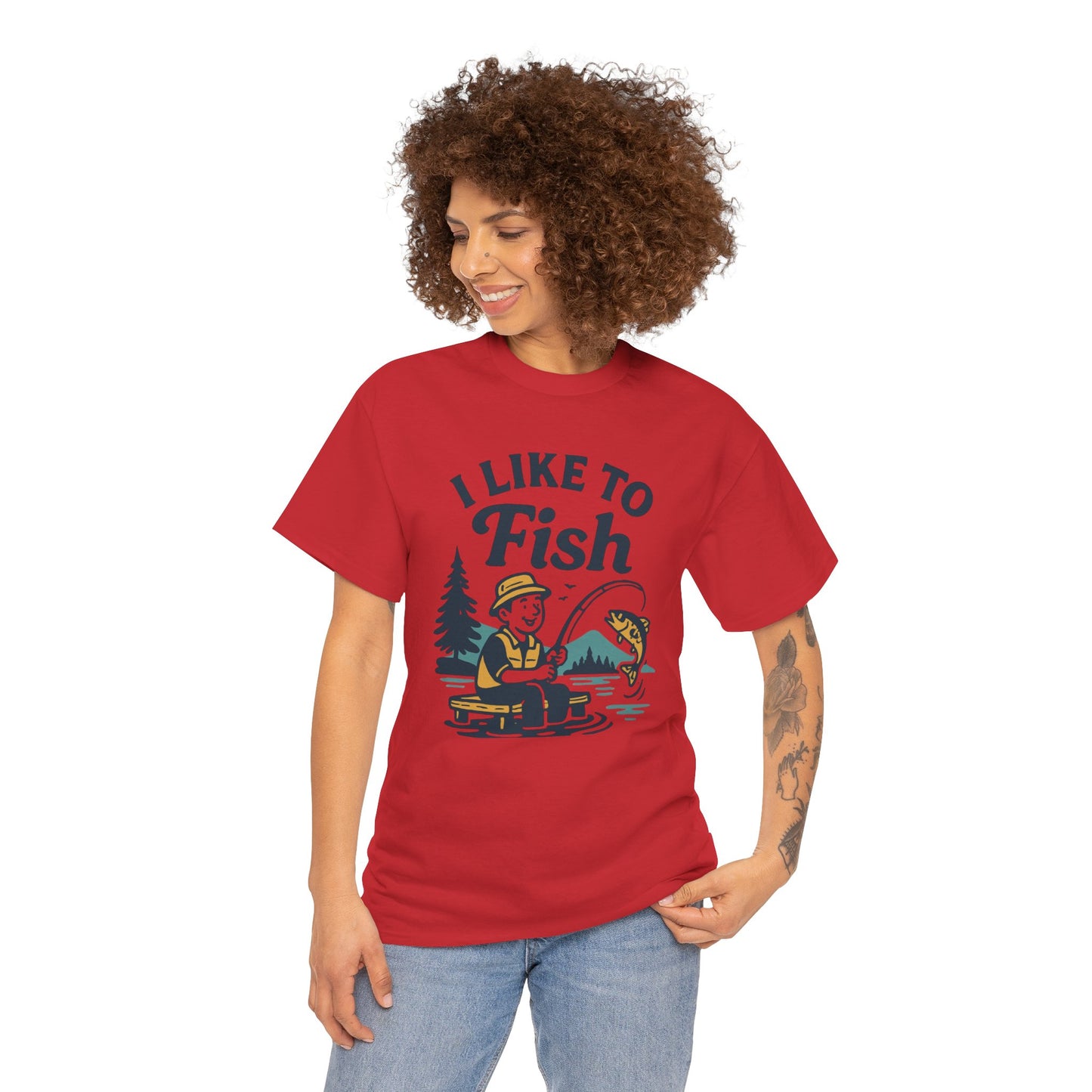 Fishing T-Shirt — "I Like to Fish" Vintage Outdoors Tee
