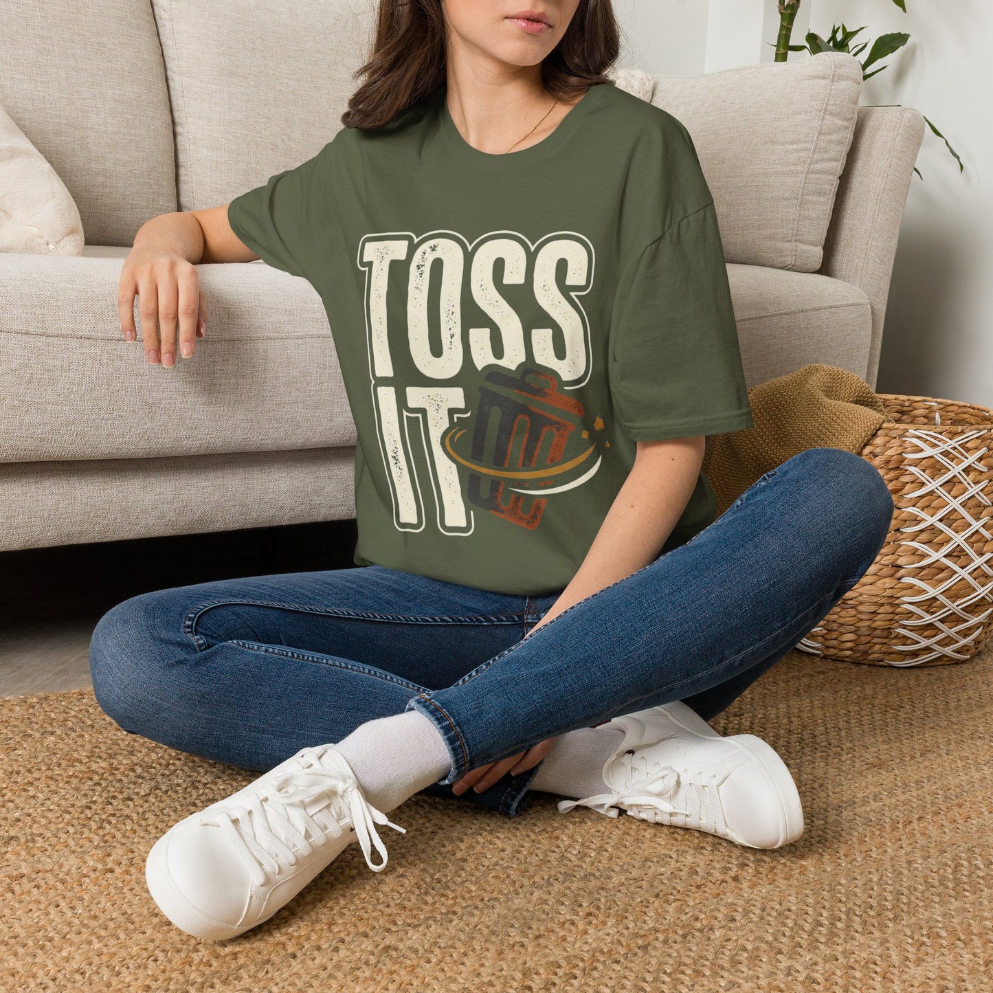 Toss It Graphic T‑Shirt — Casual Recycling / Trash Toss Tee