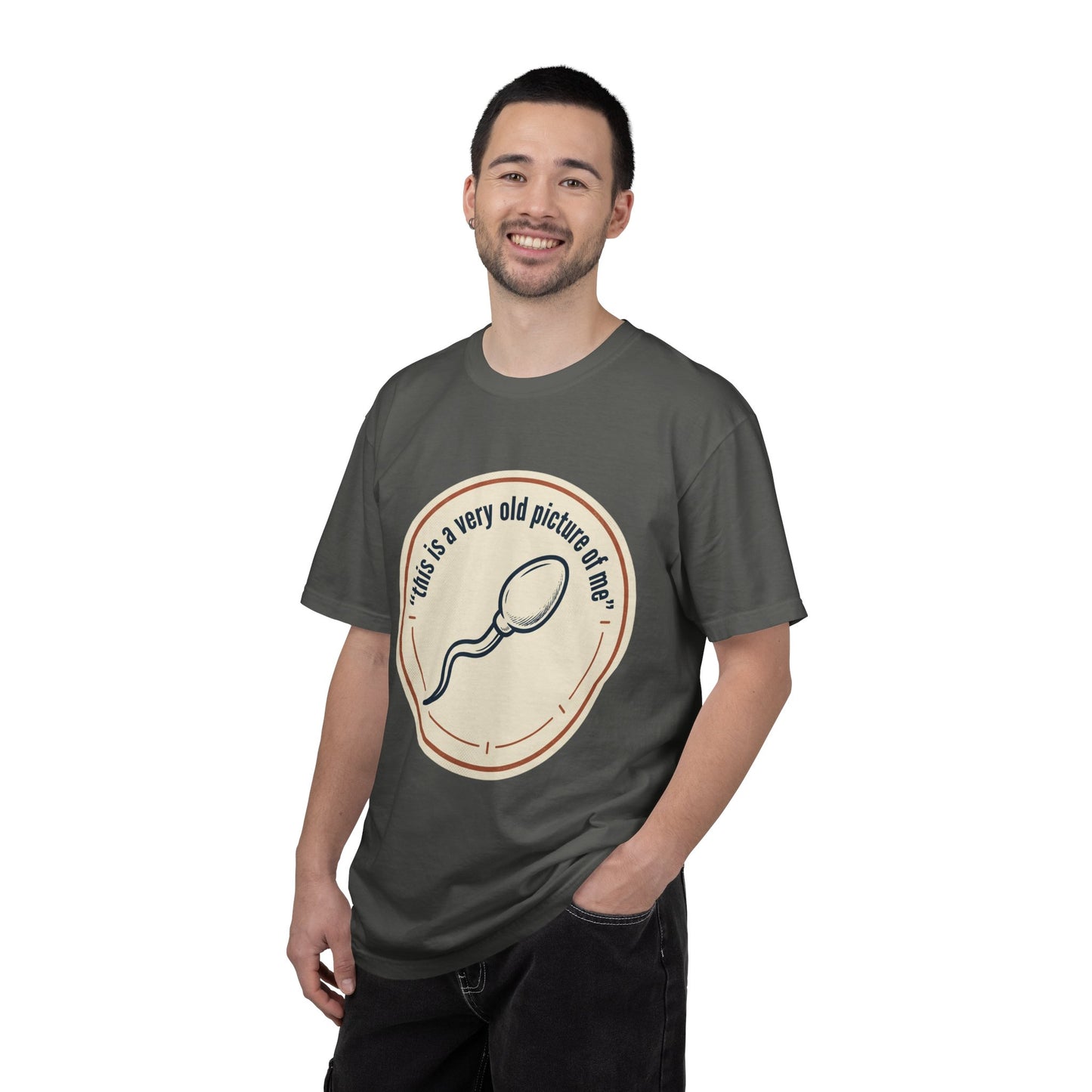 Vintage Sperm Graphic T-Shirt — "this is a very old picture of me"