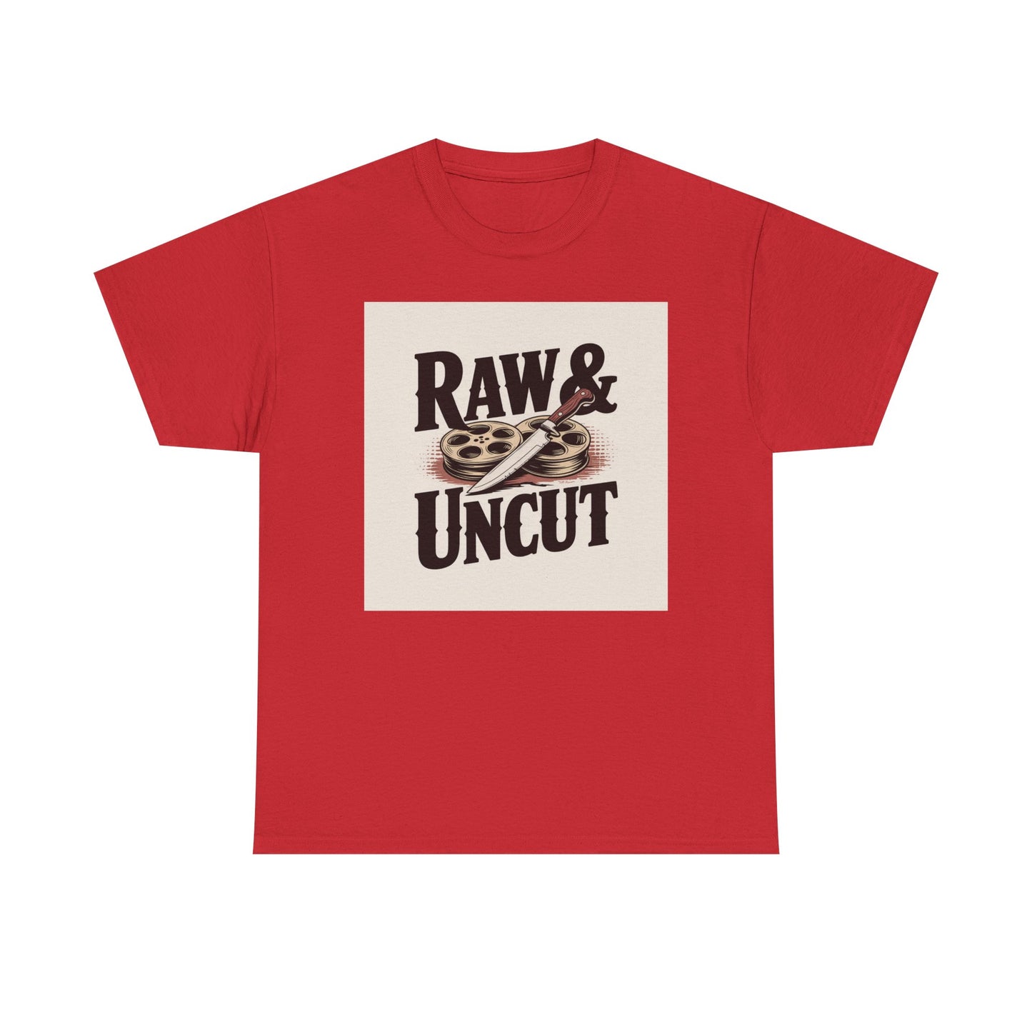 Raw & Uncut Graphic Tee — Vintage Film Reel Movie Lover T-Shirt