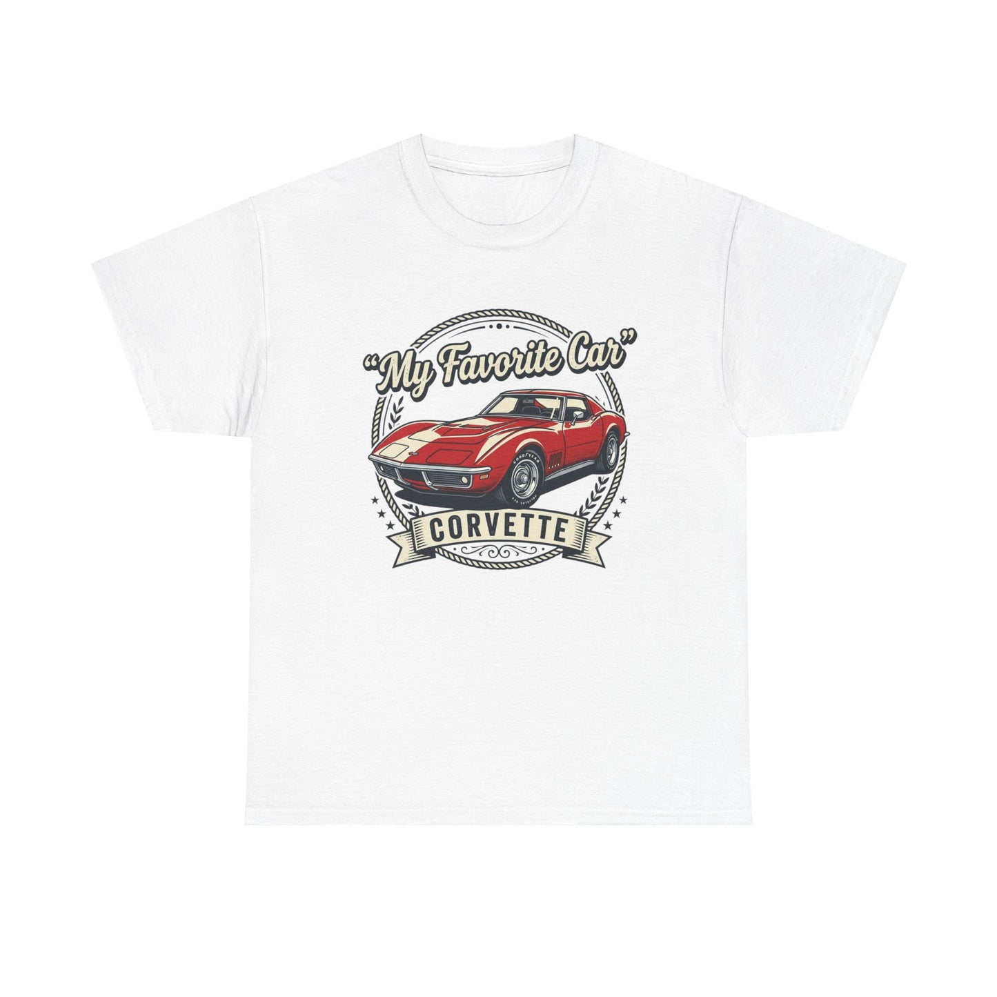 Corvette 'My Favorite Car' Classic Muscle Tee Printify