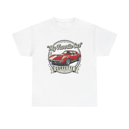 Corvette 'My Favorite Car' Classic Muscle Tee Printify