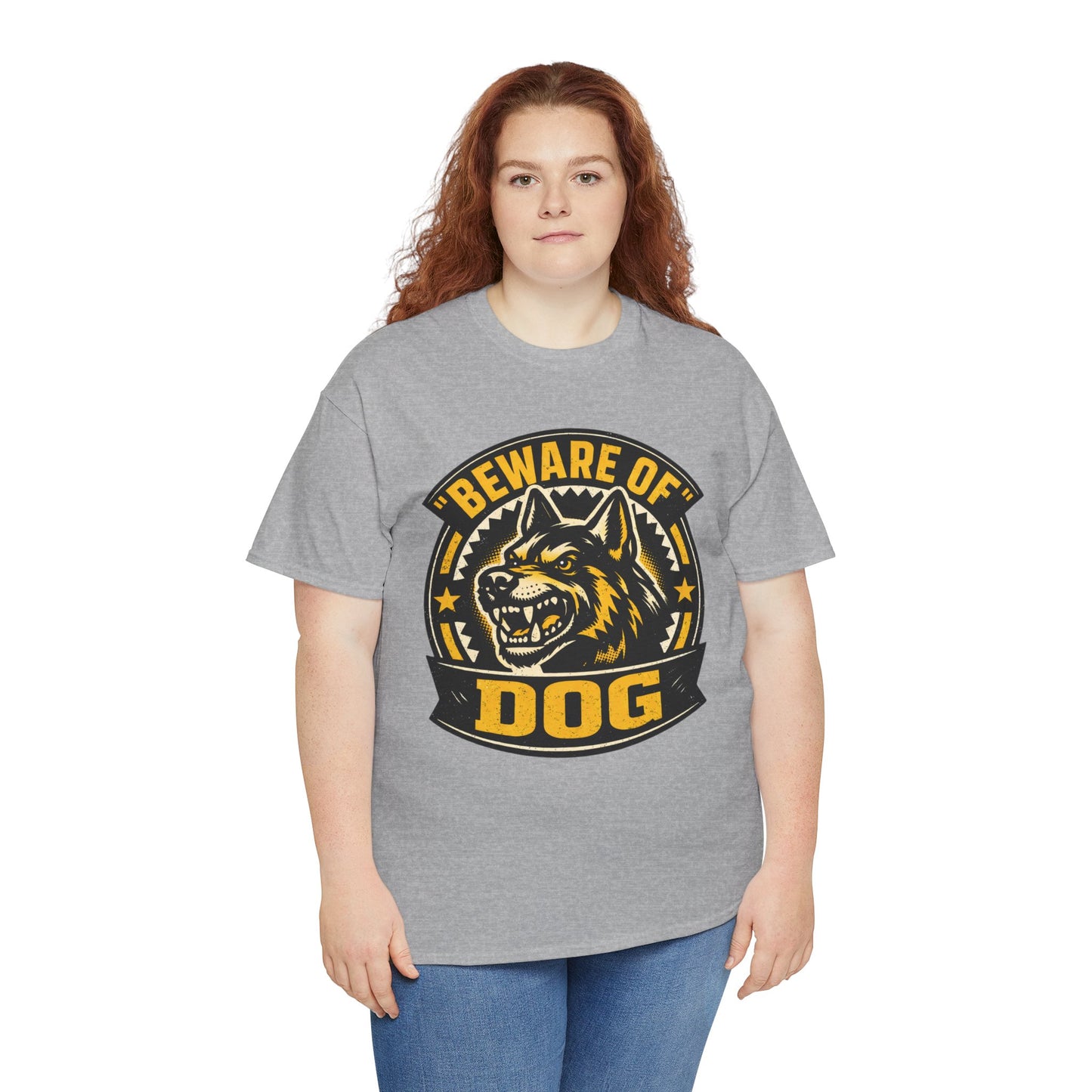 Beware of Dog T-Shirt — Retro Aggressive Dog Warning Graphic Tee Printify