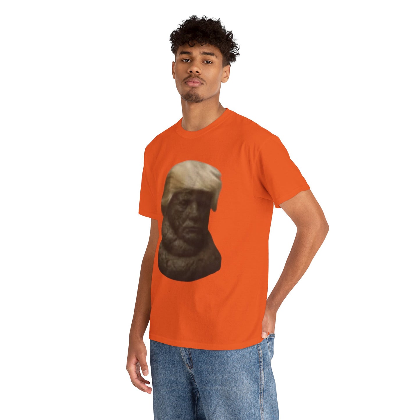 Graphic Tee — Bronze Bust Illustration T‑Shirt
