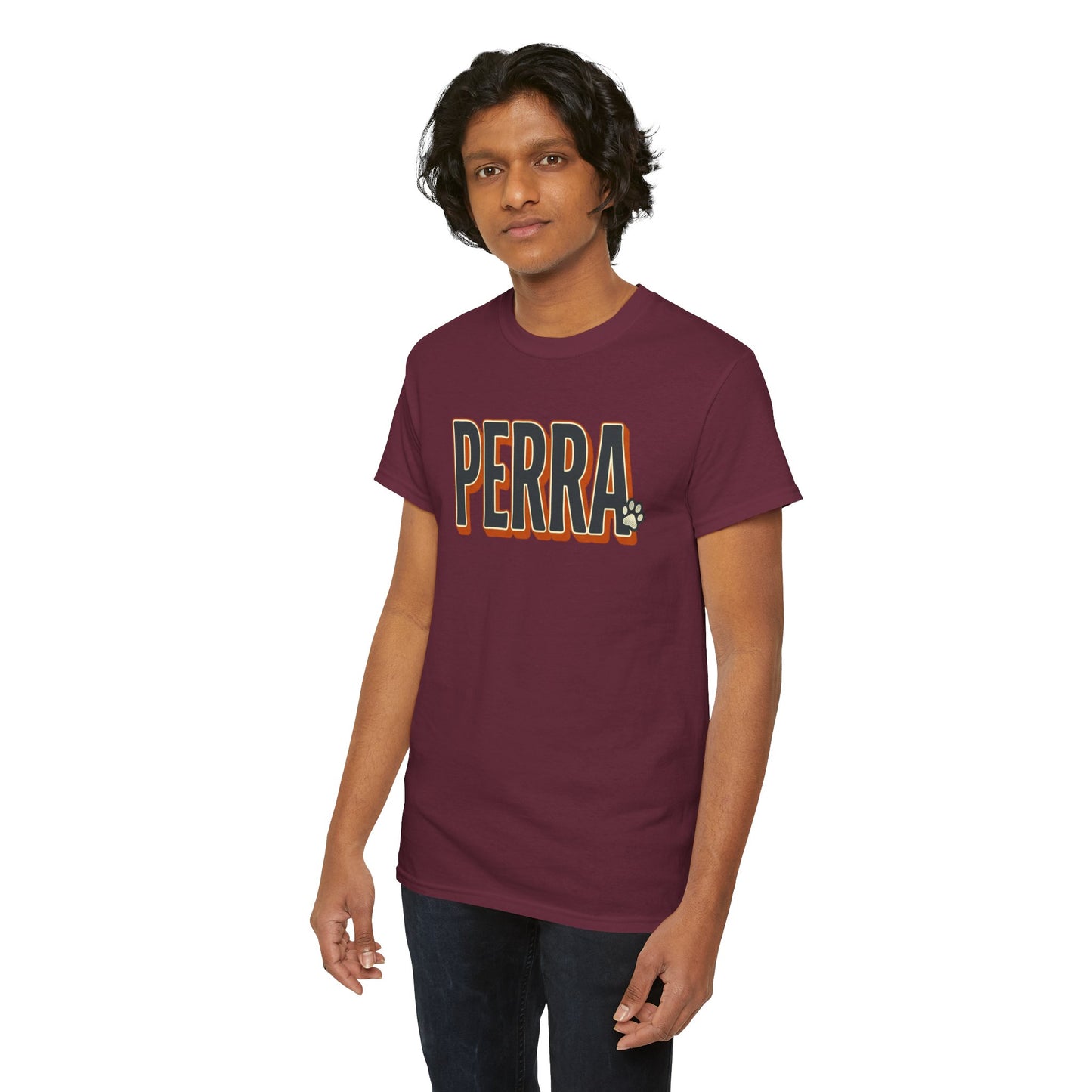 Perra Graphic Tee – Bold Retro Lettering T-Shirt