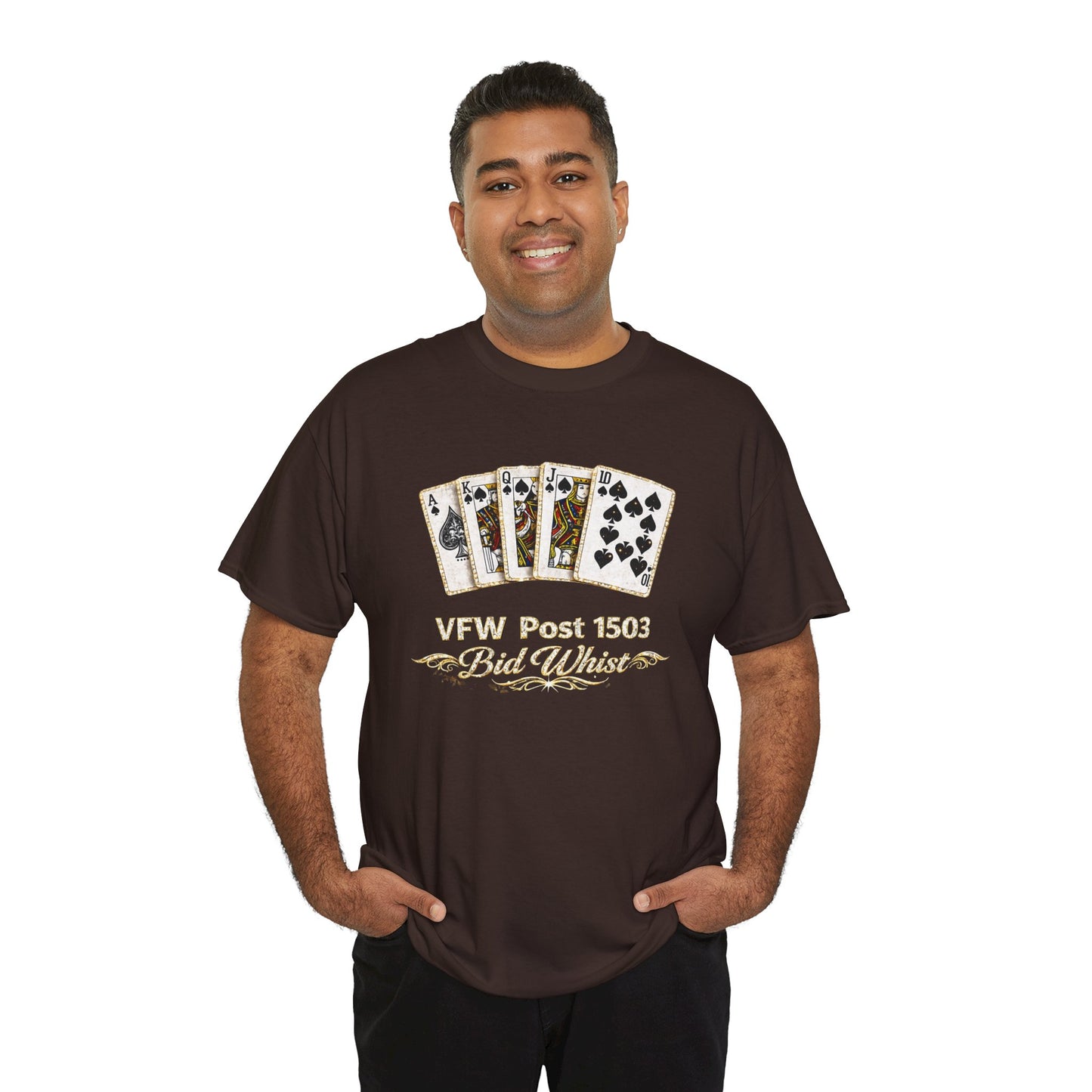 Veterans VFW Poker Night Tee – "VFW Post 1503" Playing Cards Design
