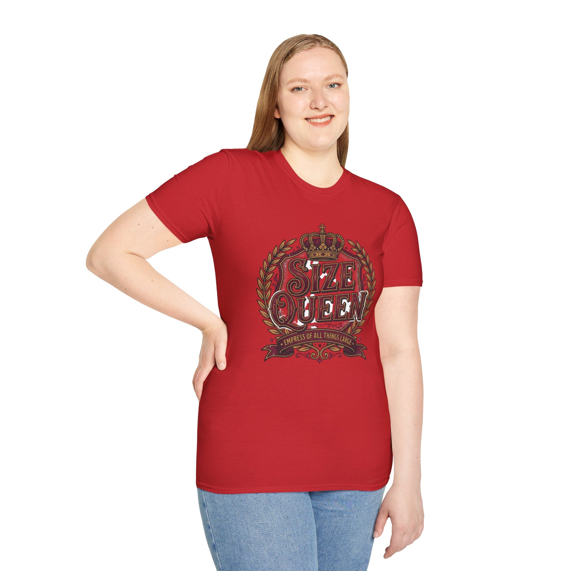 Size Queen T‑Shirt — Vintage Crown Graphic Tee Printify
