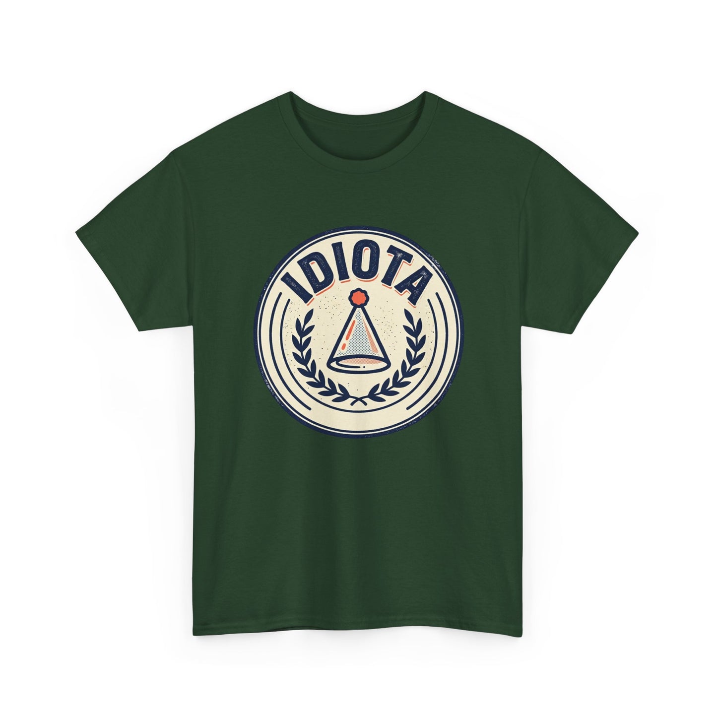 Idiota Crest T-Shirt — Vintage Emblem Graphic Tee