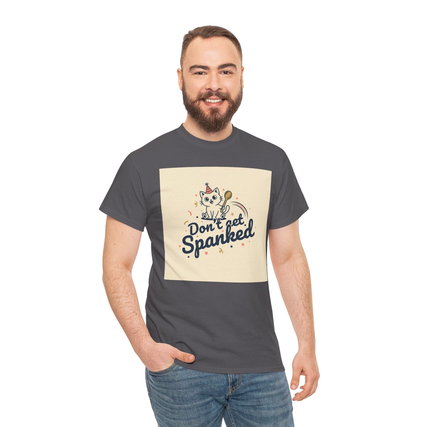 Don’t Get Spanked Cat Tee — Cute Retro Kitten Graphic T-Shirt Printify
