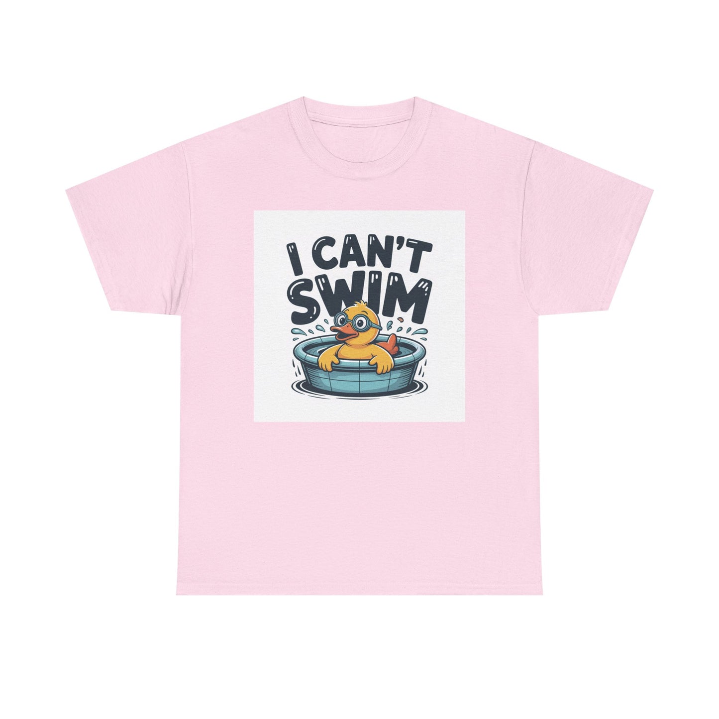 I Can't Swim Duck T-Shirt — Cute Funny Pool Float Graphic Tee