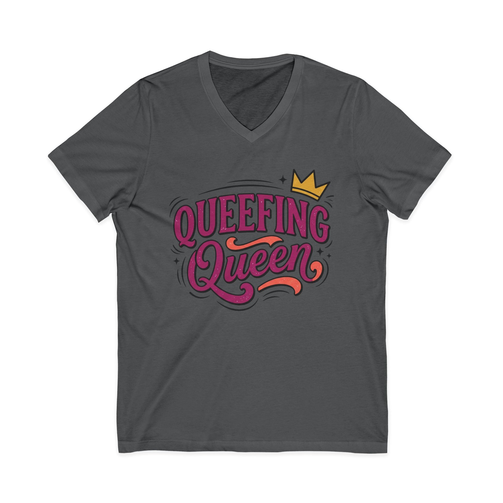 Queefing Queen V-Neck Tee Printify