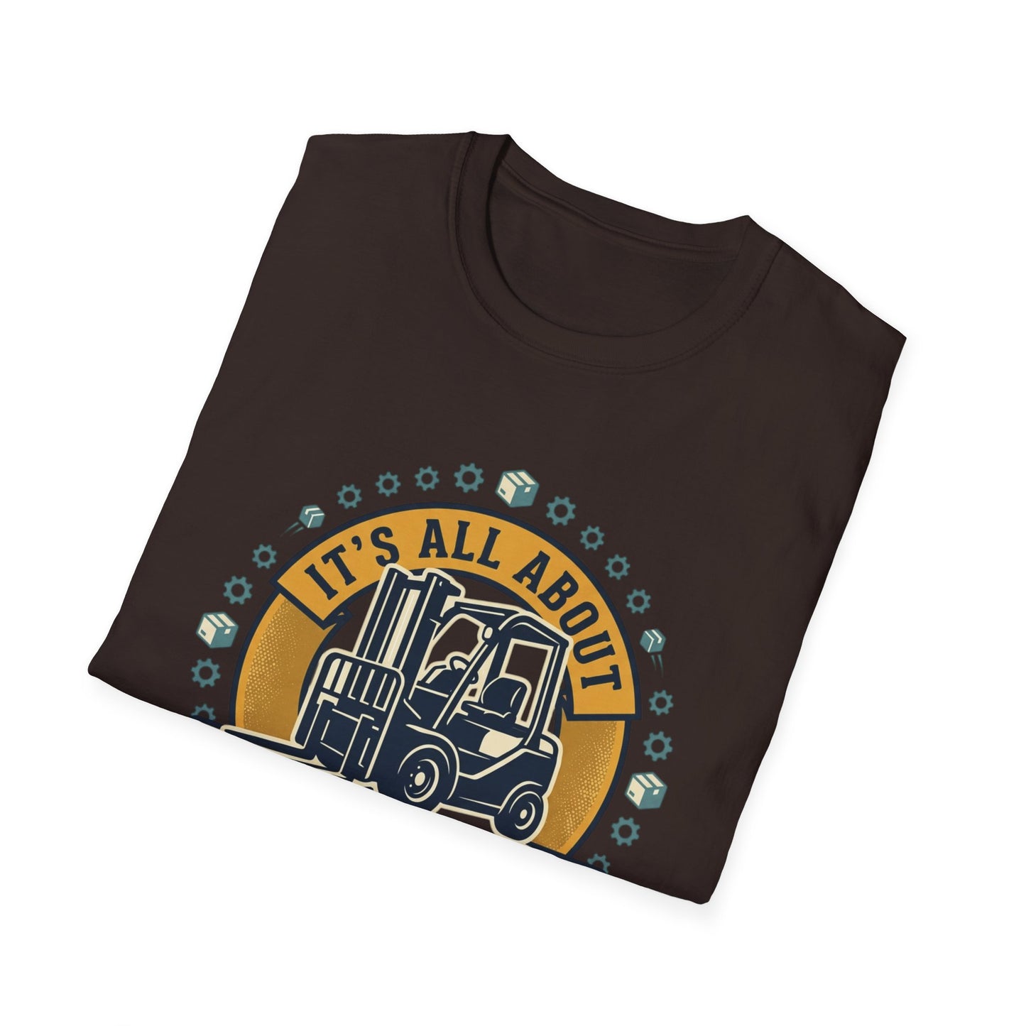 Moving Company T-Shirt — "It's All About Moving Units" Forklift Logo