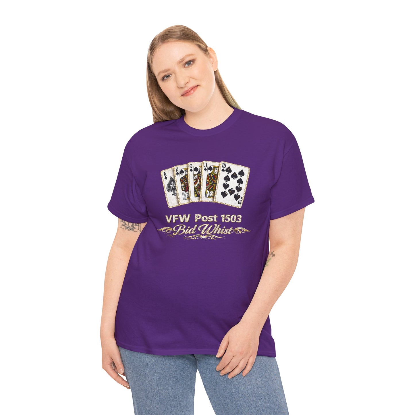 Veterans VFW Poker Night Tee – "VFW Post 1503" Playing Cards Design