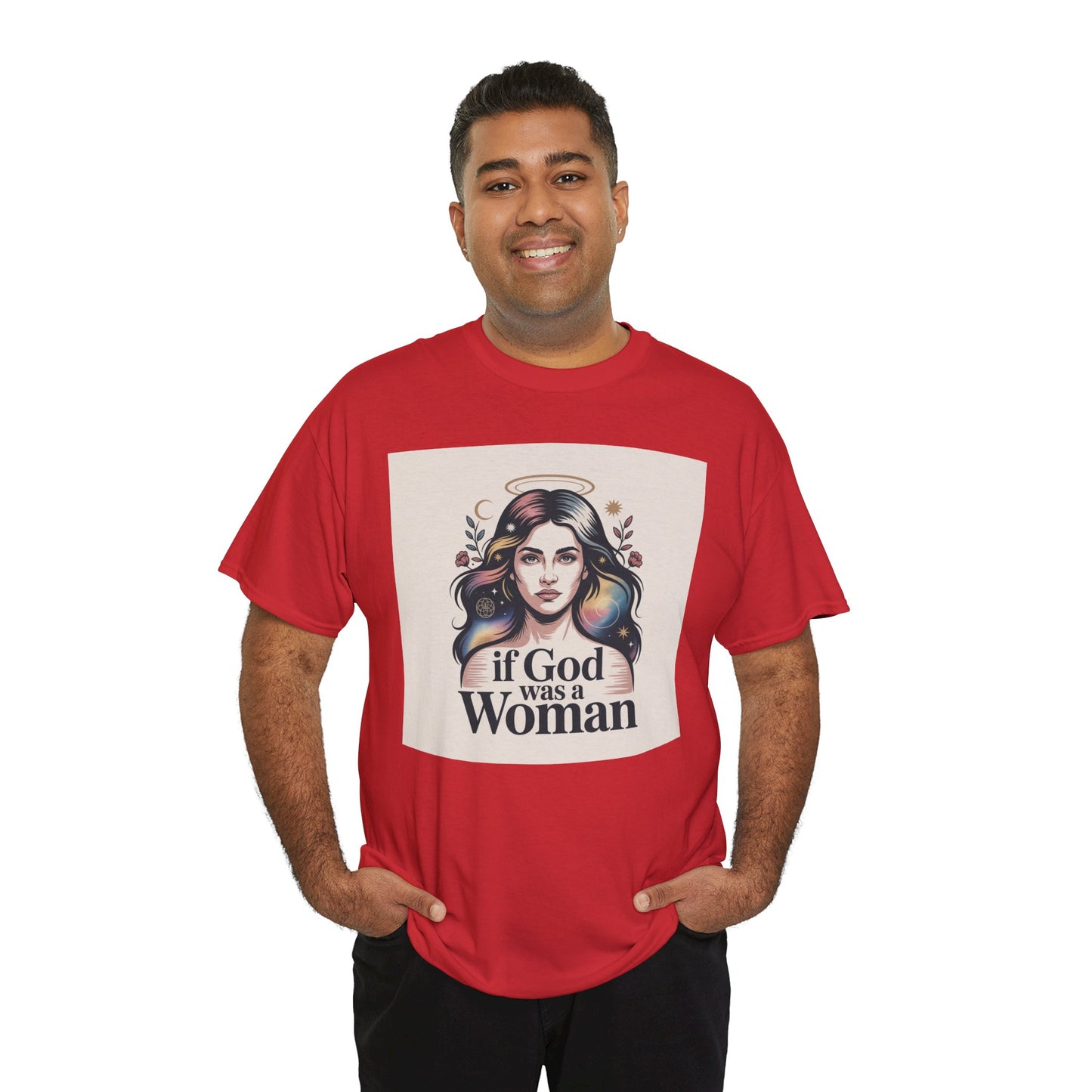 If God Was a Woman T-Shirt — Feminist Retro Portrait Tee