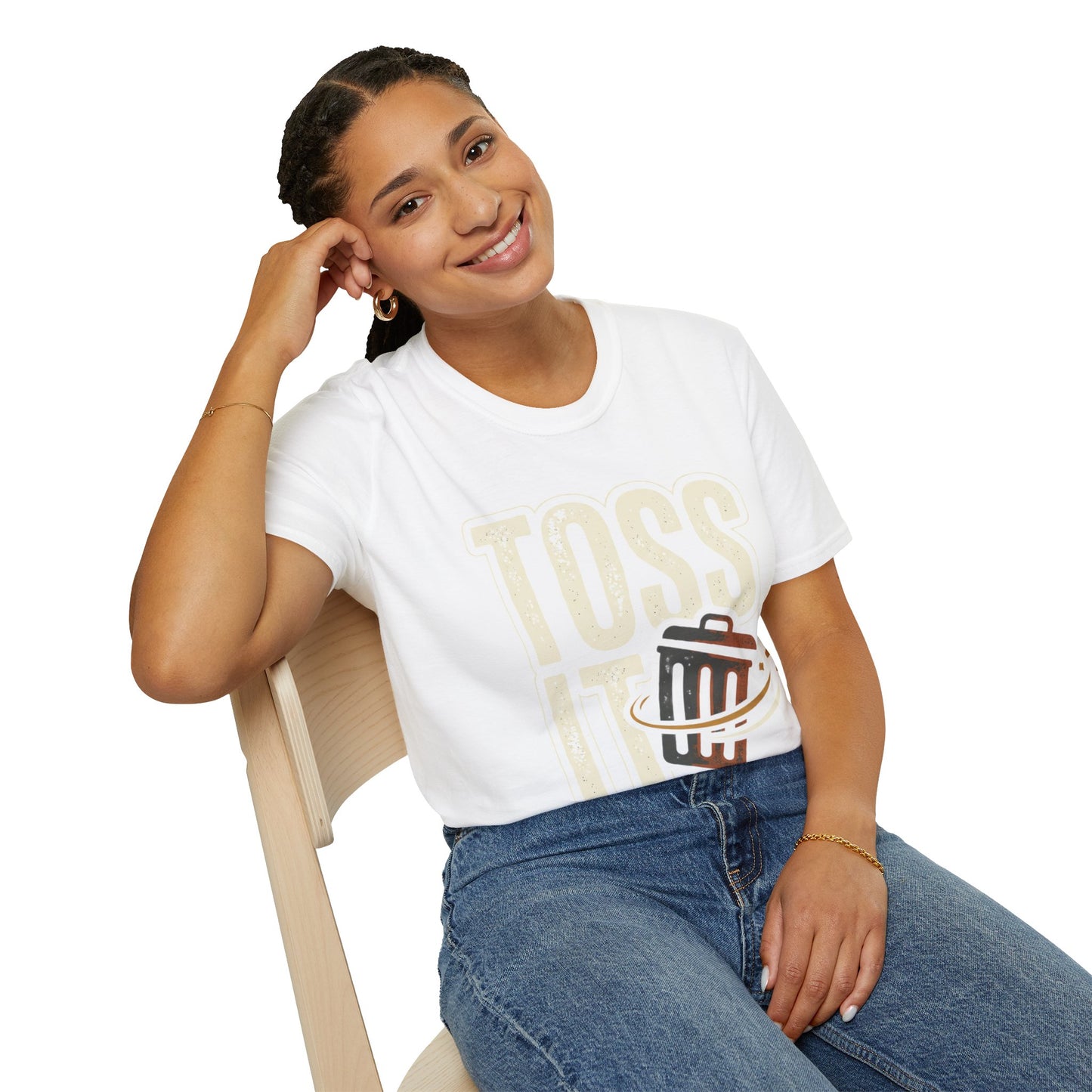 Toss It Graphic T‑Shirt — Casual Recycling / Trash Toss Tee