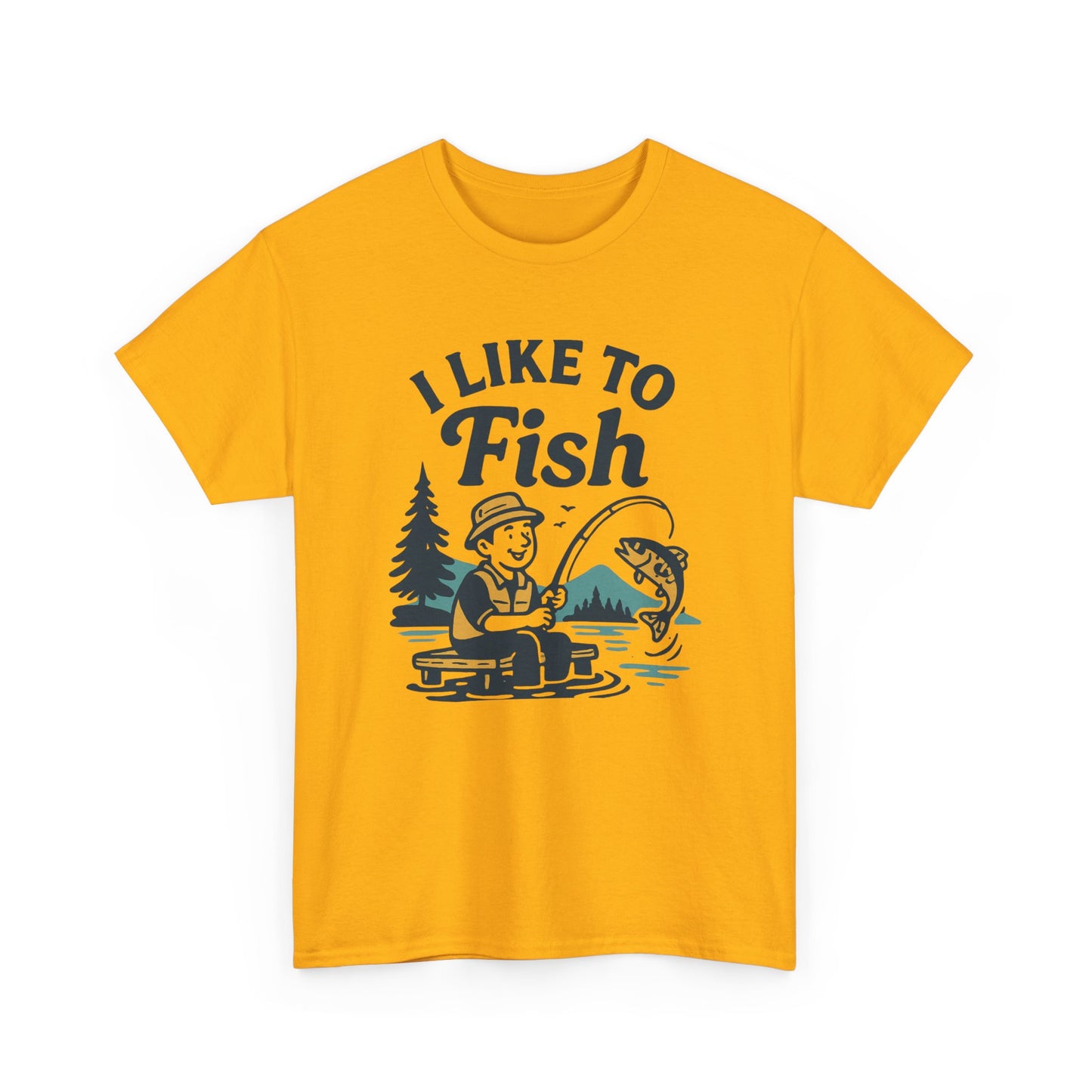 Fishing T-Shirt — "I Like to Fish" Vintage Outdoors Tee