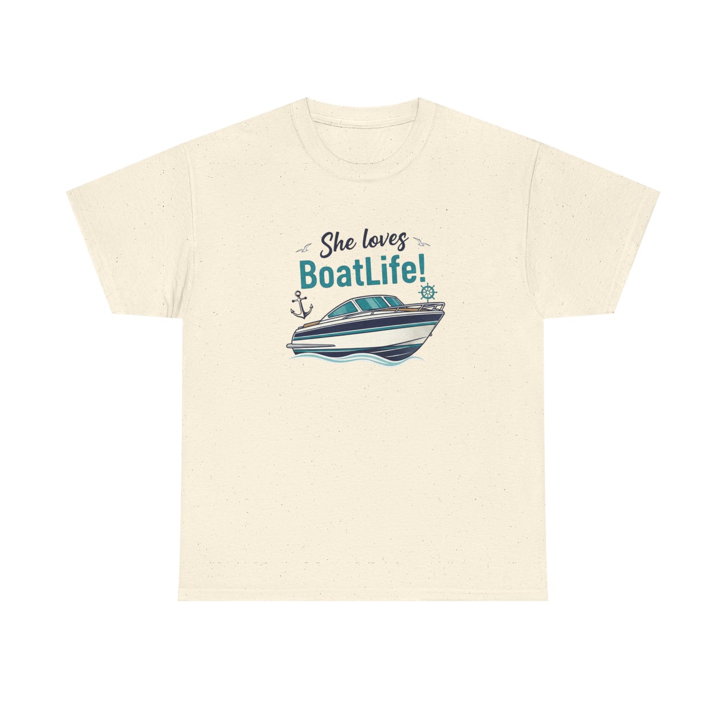Boat Life T-Shirt — "She Loves BoatLife!" Graphic Tee for Boating Fans