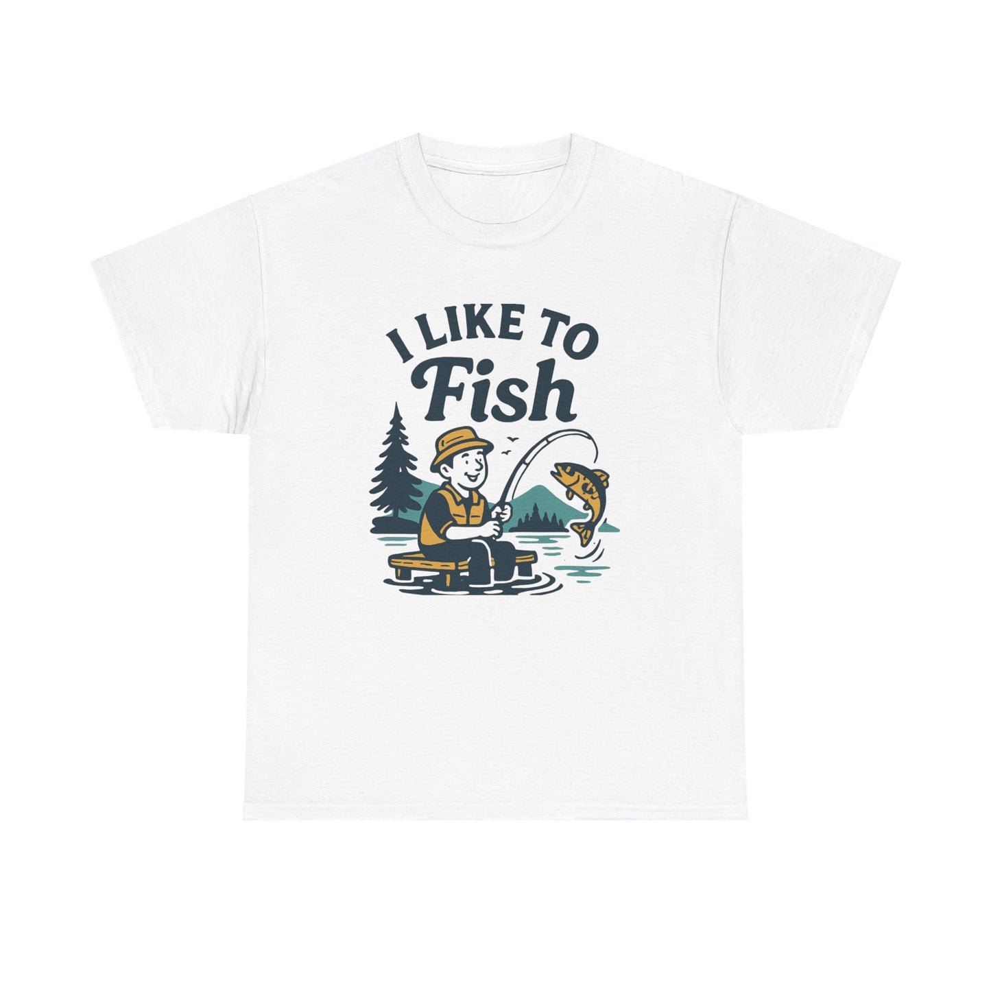 Fishing T-Shirt — "I Like to Fish" Vintage Outdoors Tee