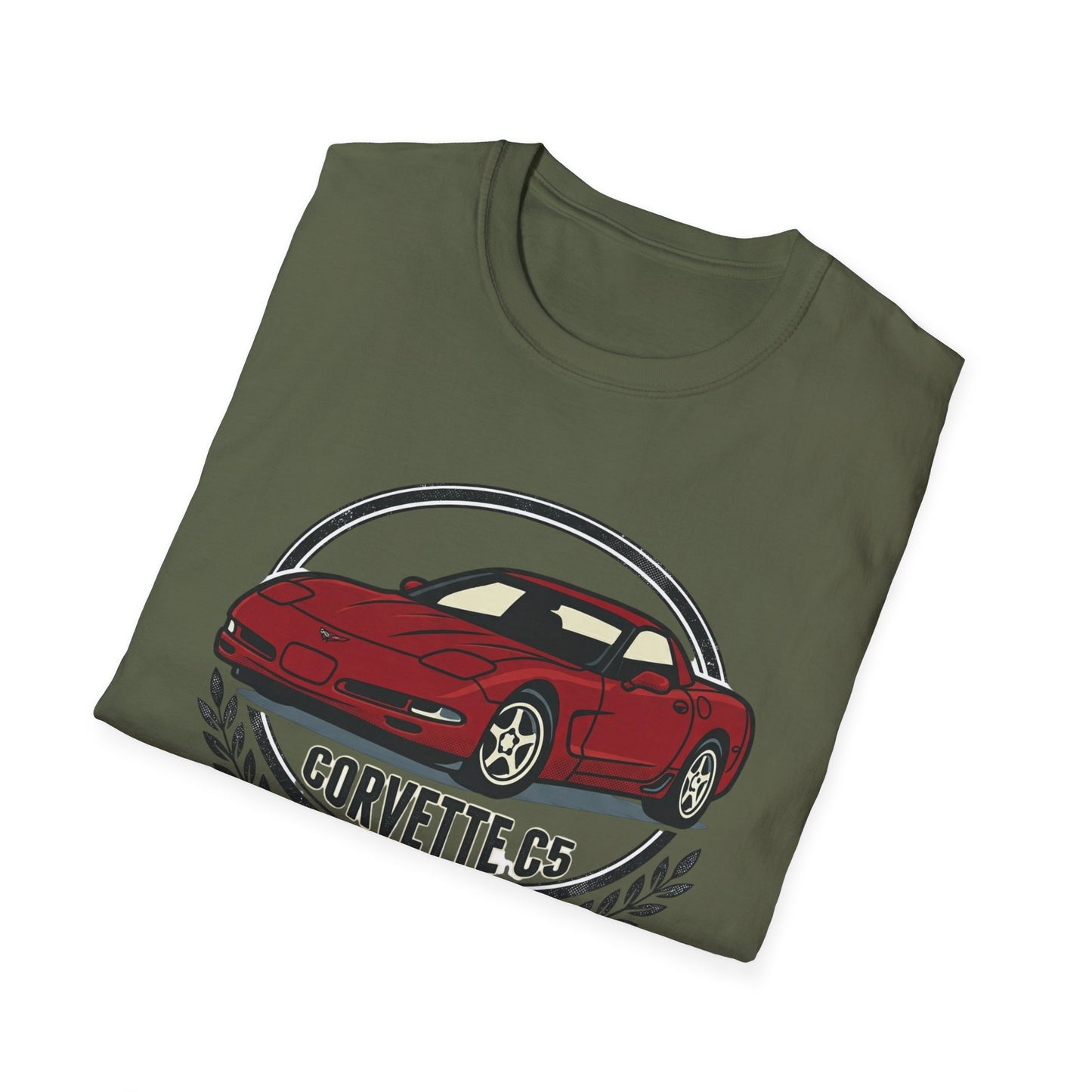Corvette C5 T-Shirt – Classic Red Sports Car Crewneck for Car Enthusiasts