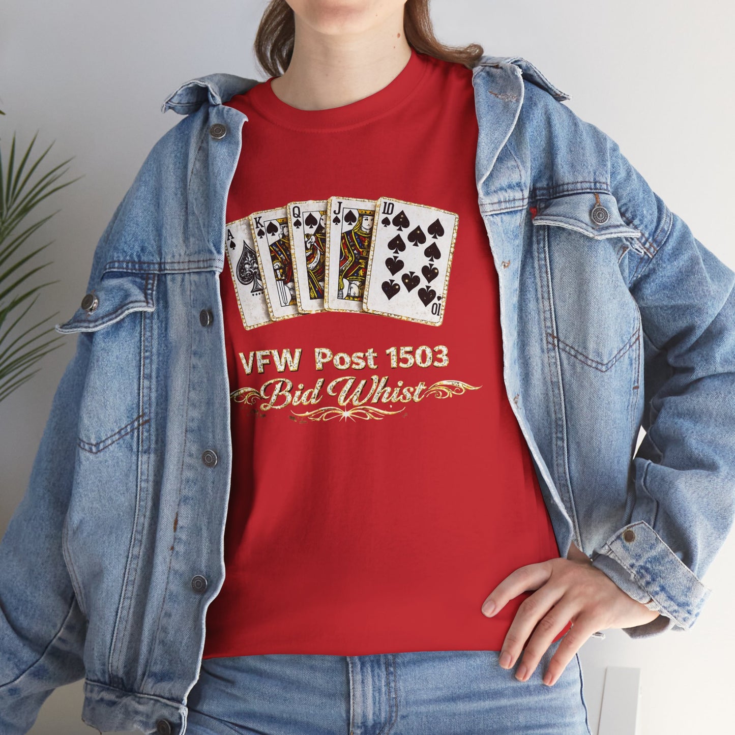 Veterans VFW Poker Night Tee – "VFW Post 1503" Playing Cards Design