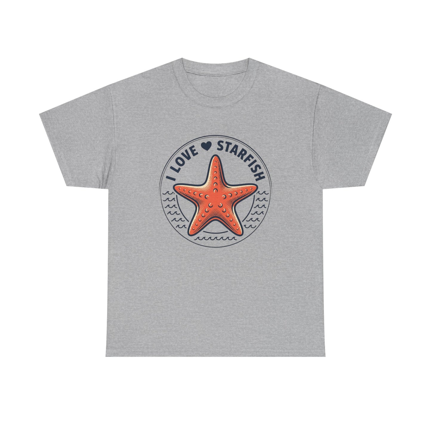Starfish Tee — "I Love Starfish" Beach Graphic T-Shirt