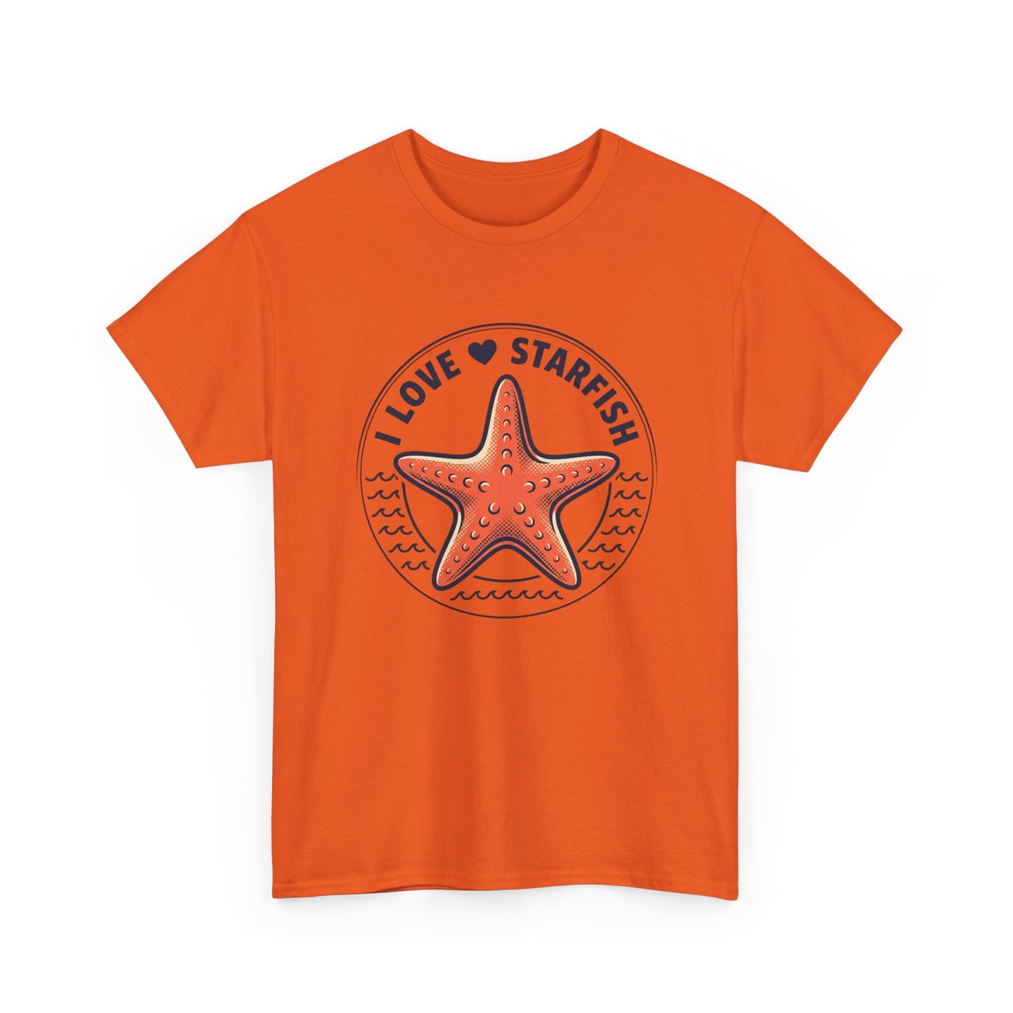 Starfish Tee — "I Love Starfish" Beach Graphic T-Shirt
