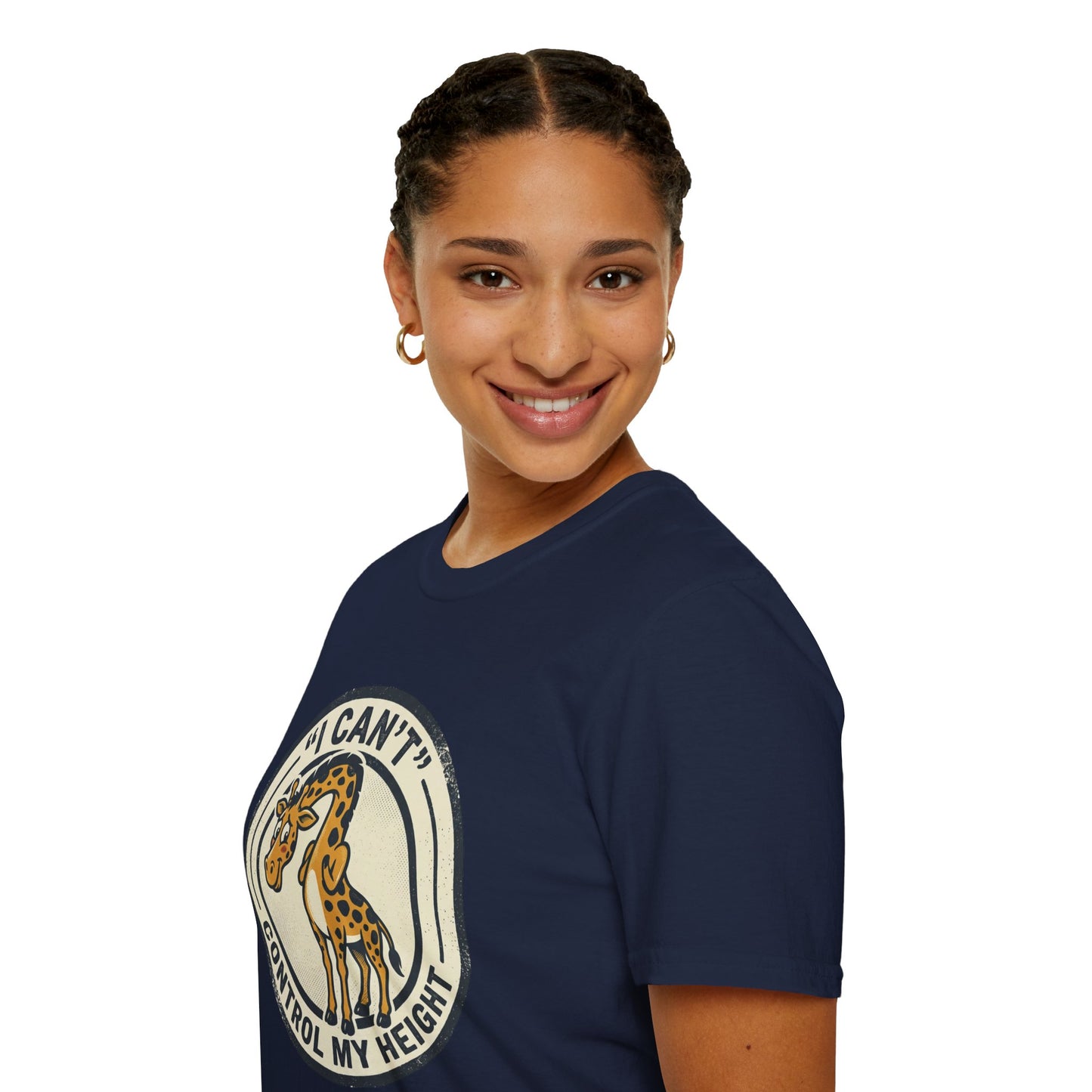 Giraffe 'I Can't Control My Height' T-Shirt