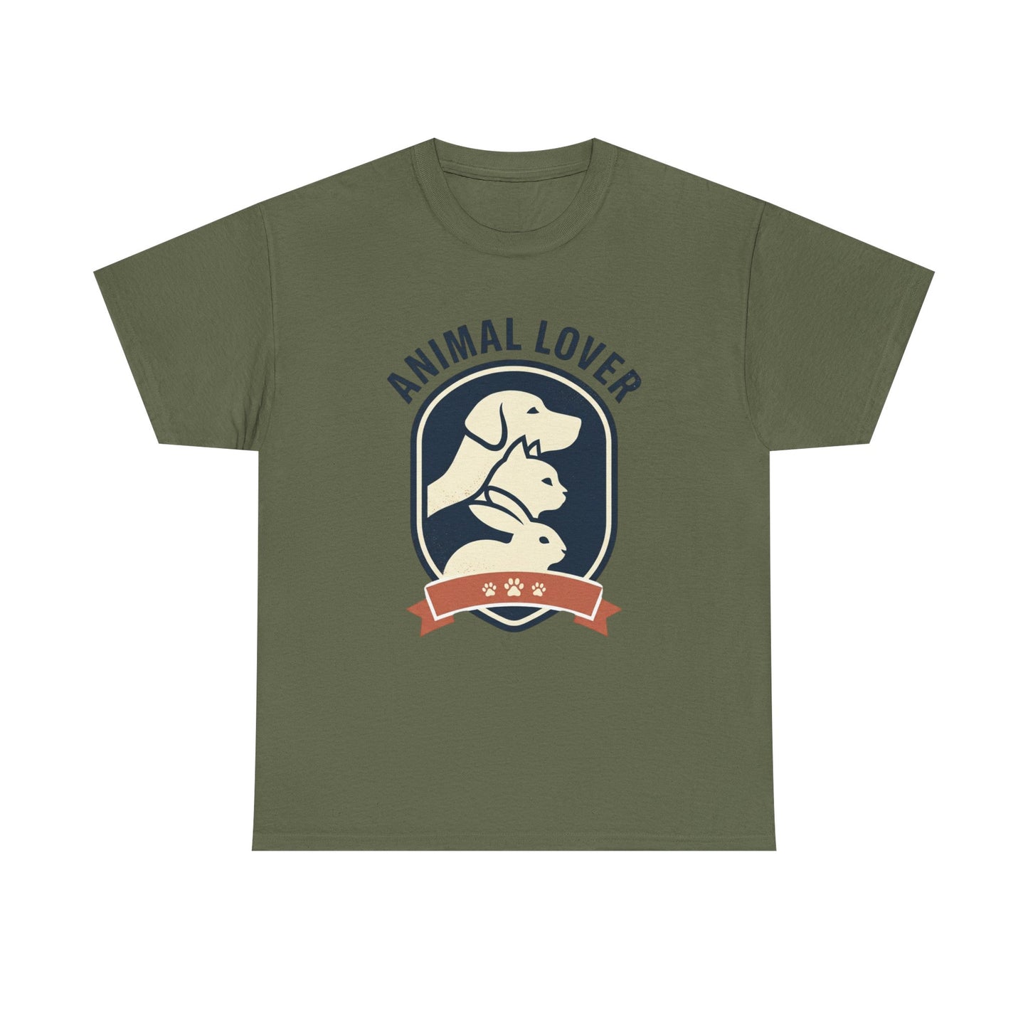 Animal Lover T-Shirt — Retro Pet Badge Tee (Dogs & Cats)