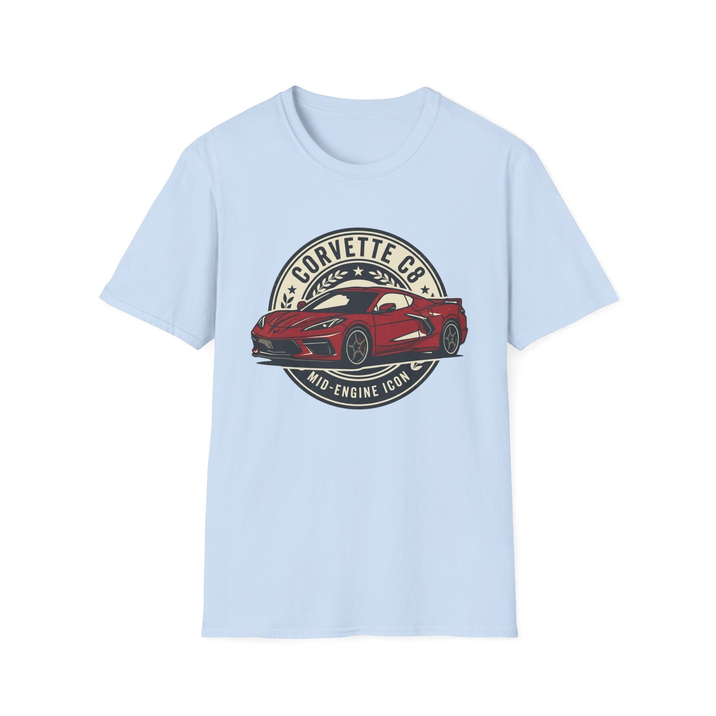 Corvette C8 Tee — Red Mid‑Engine Icon Car Shirt