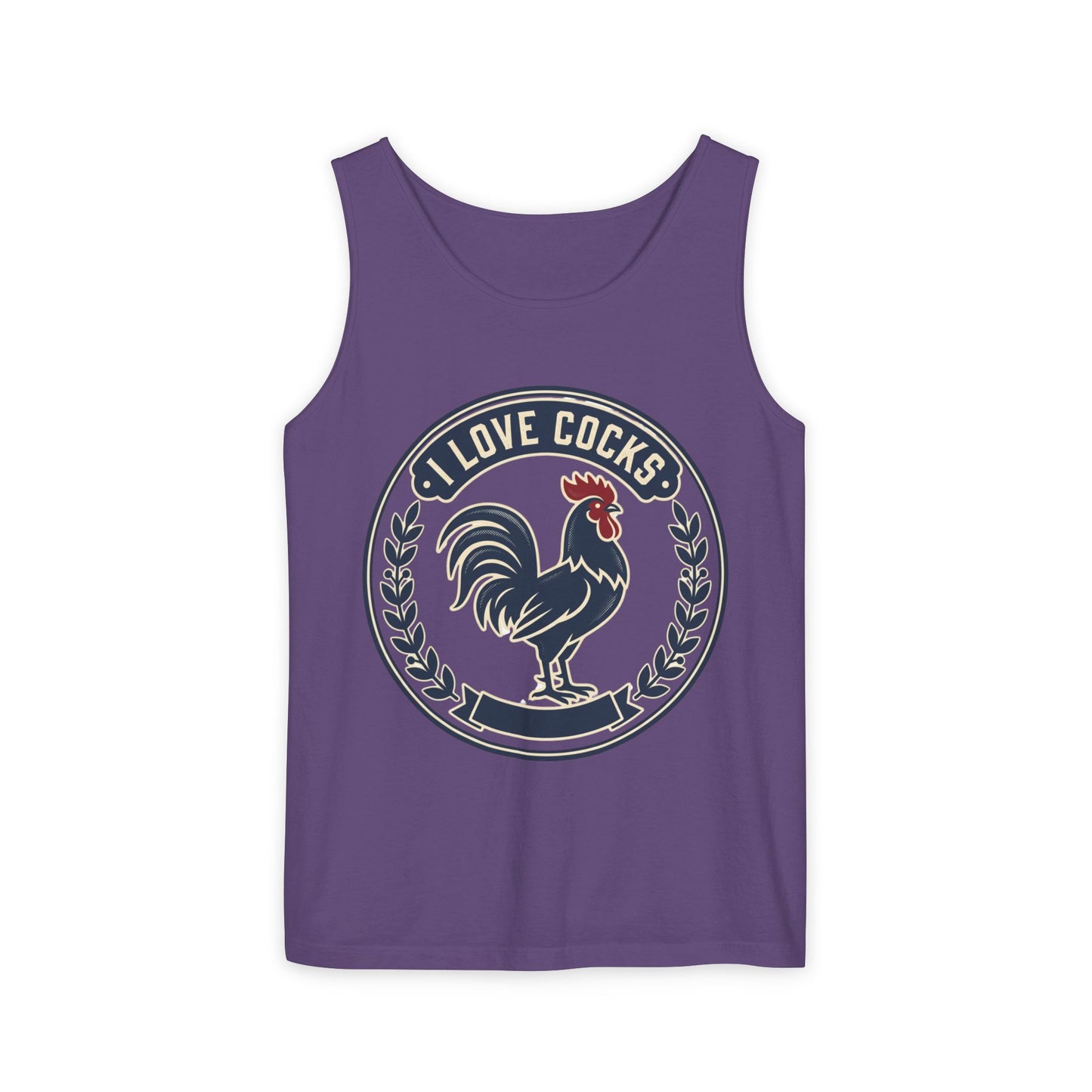 I Love Cocks Rooster Tank — Vintage Farmyard Graphic Tank Top