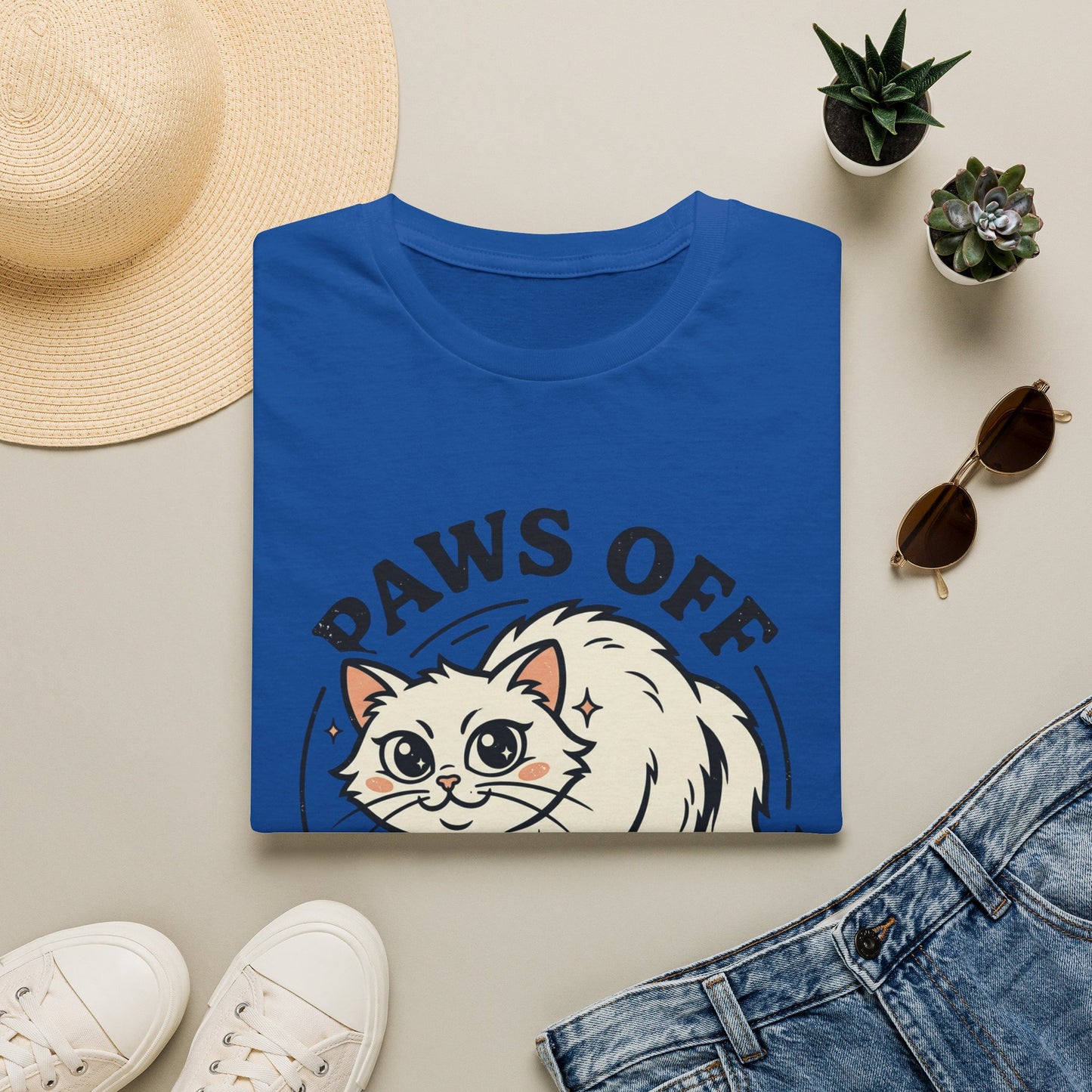 Paws Off My Kitty T-Shirt — Cute Protective Cat Graphic Tee