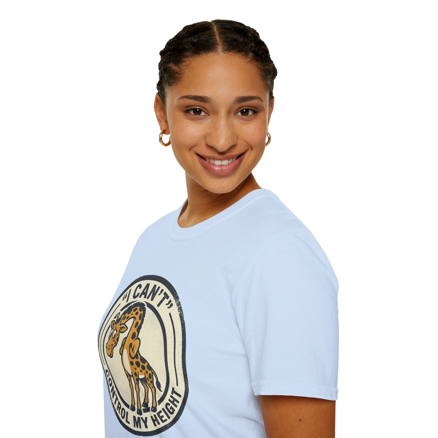 Giraffe 'I Can't Control My Height' T-Shirt