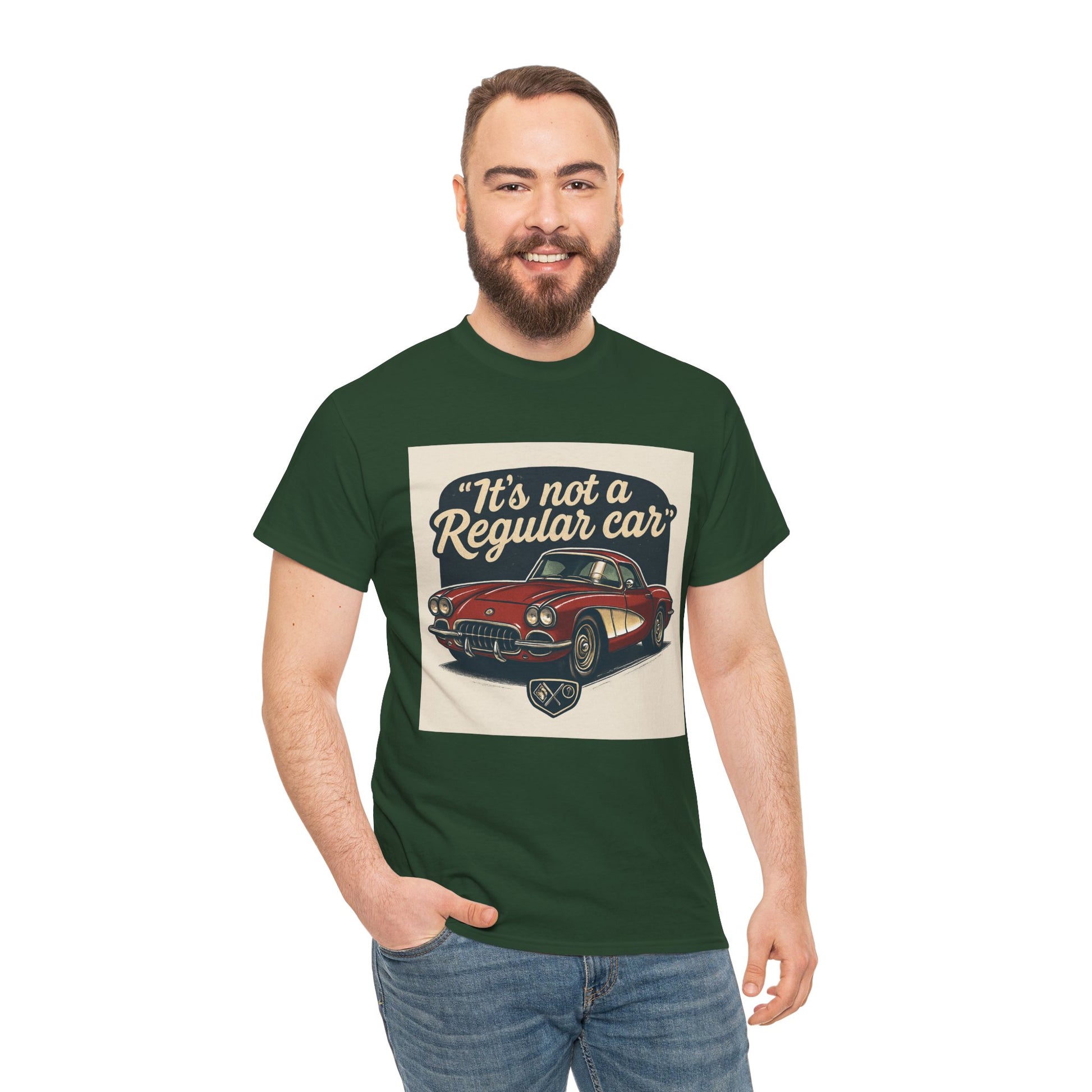 Classic Car Tee — "It's Not a Regular Car" Vintage Muscle Car Shirt Printify