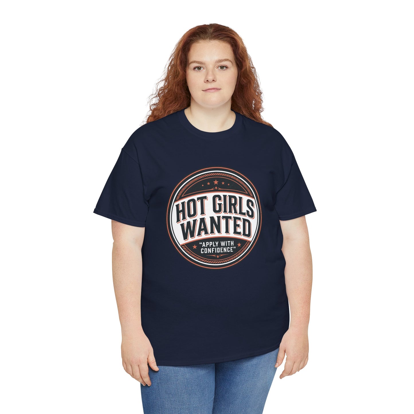 T-Shirt — "Hot Girls Wanted" Retro Badge Tee