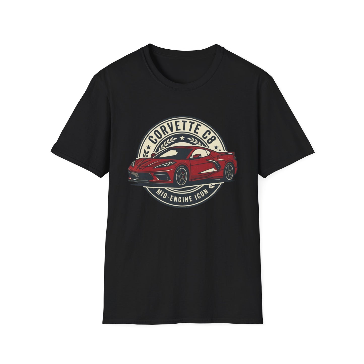 Corvette C8 Tee — Red Mid‑Engine Icon Car Shirt