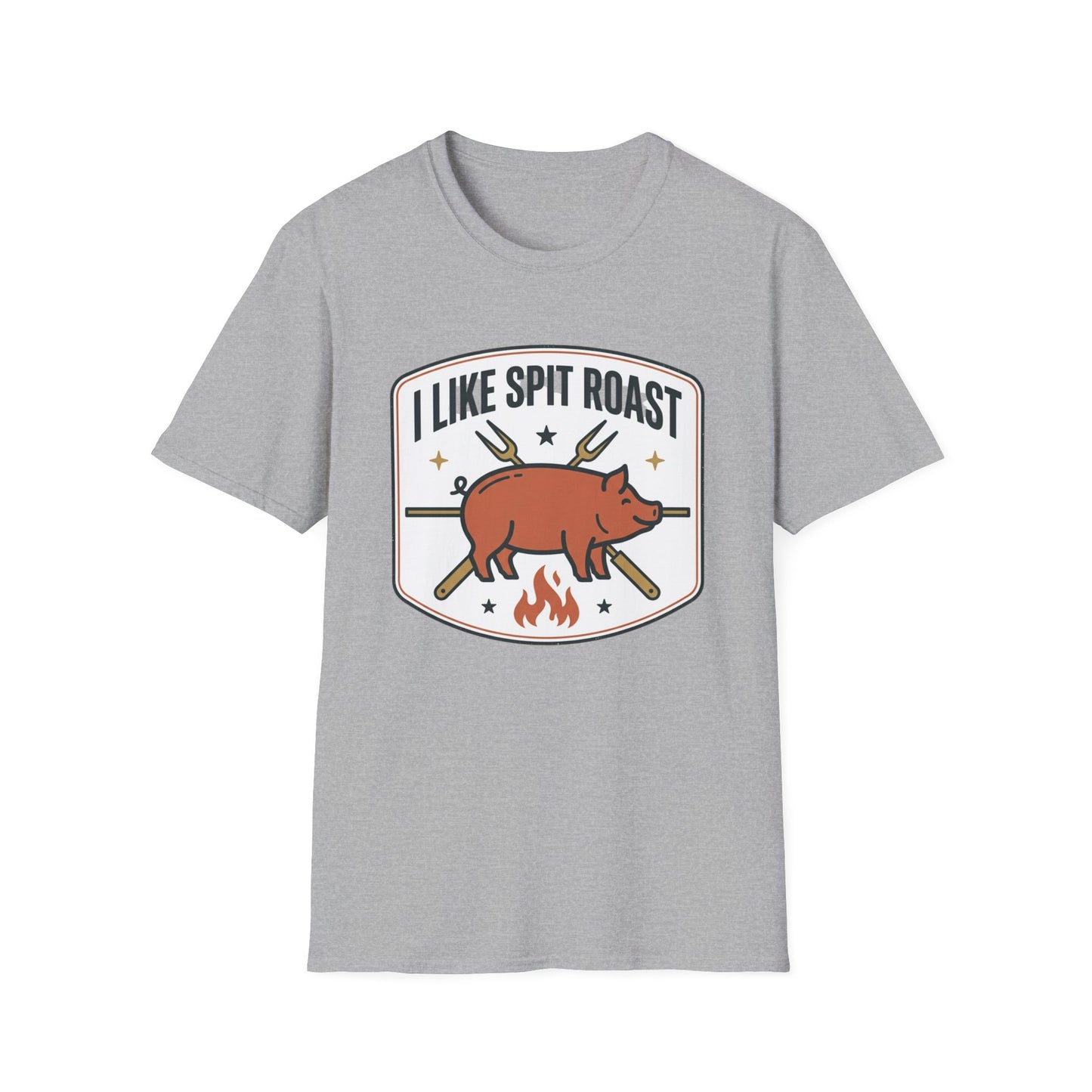 I Like Spit Roast T-Shirt — Retro BBQ Pig Tee for Grill Lovers