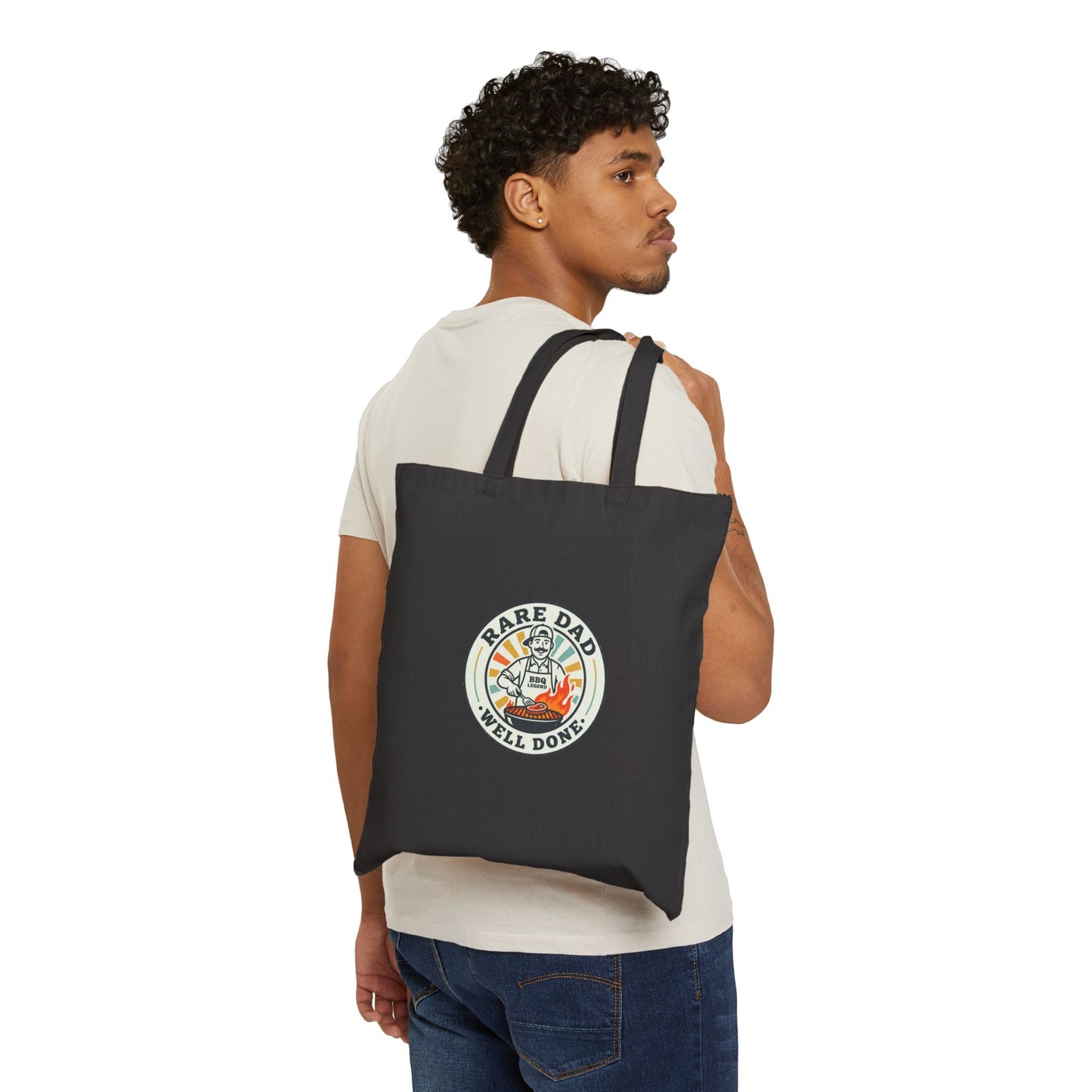 Rare Dad Cotton Canvas Tote Bag