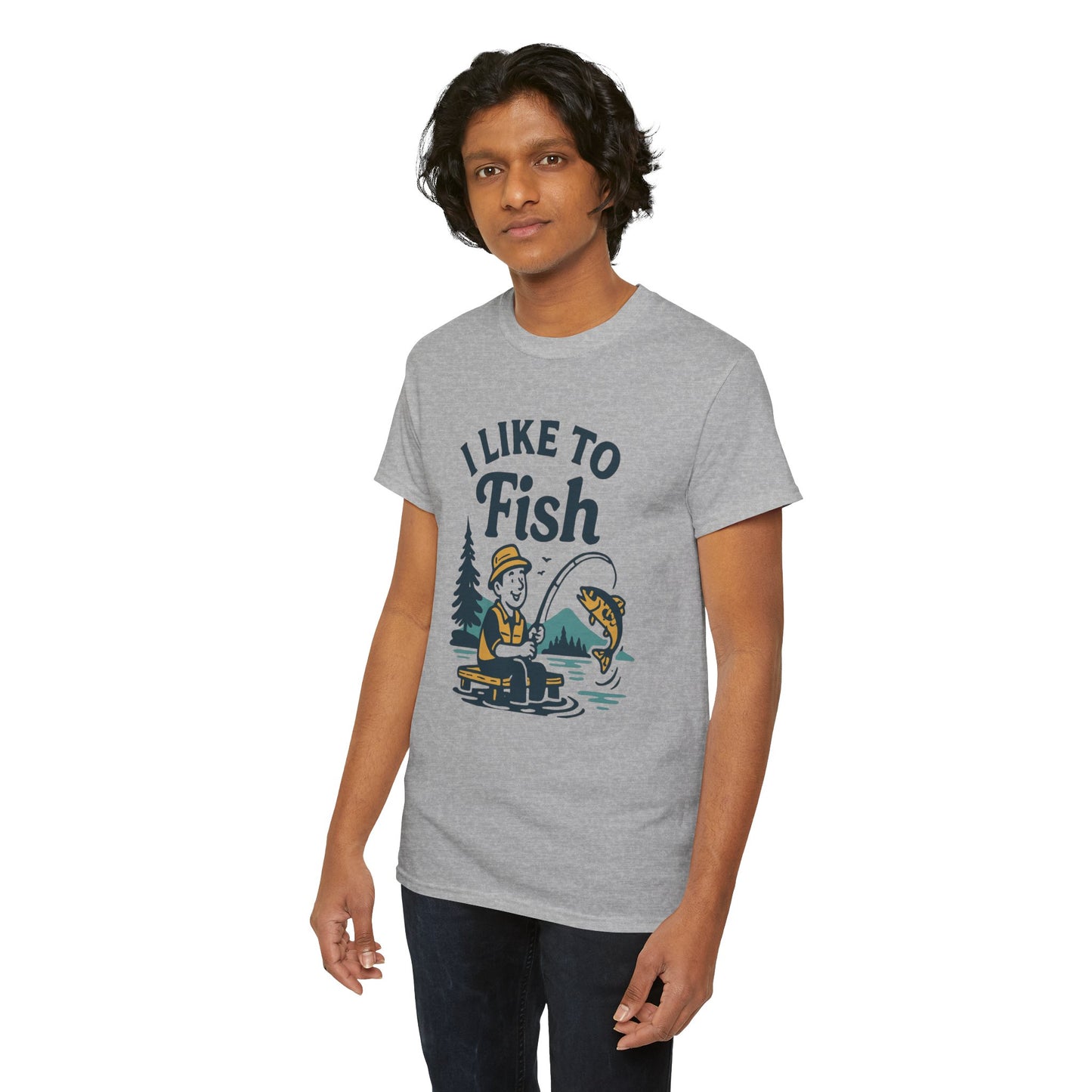 Fishing T-Shirt — "I Like to Fish" Vintage Outdoors Tee