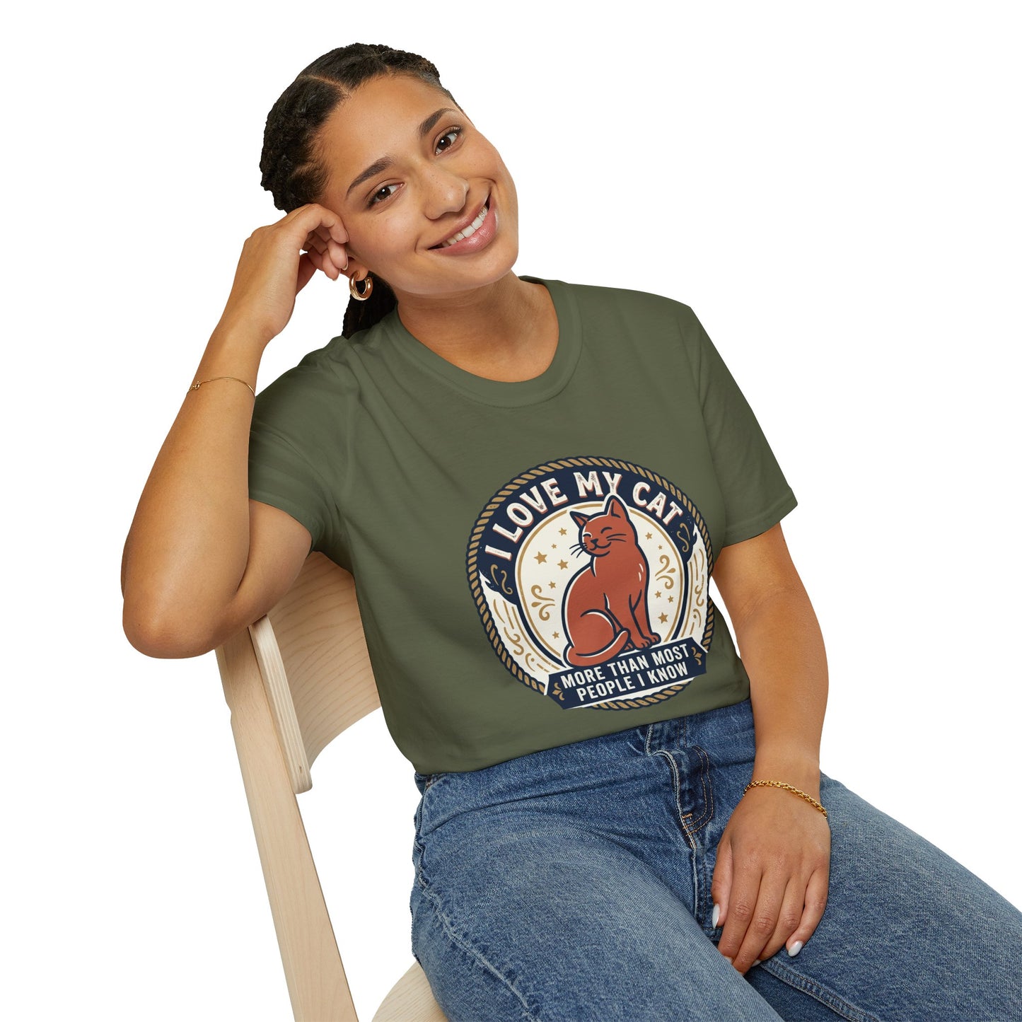 I Love My Cat T-Shirt — "I Love My Cat More Than Most People I Know" Cat Lover Tee