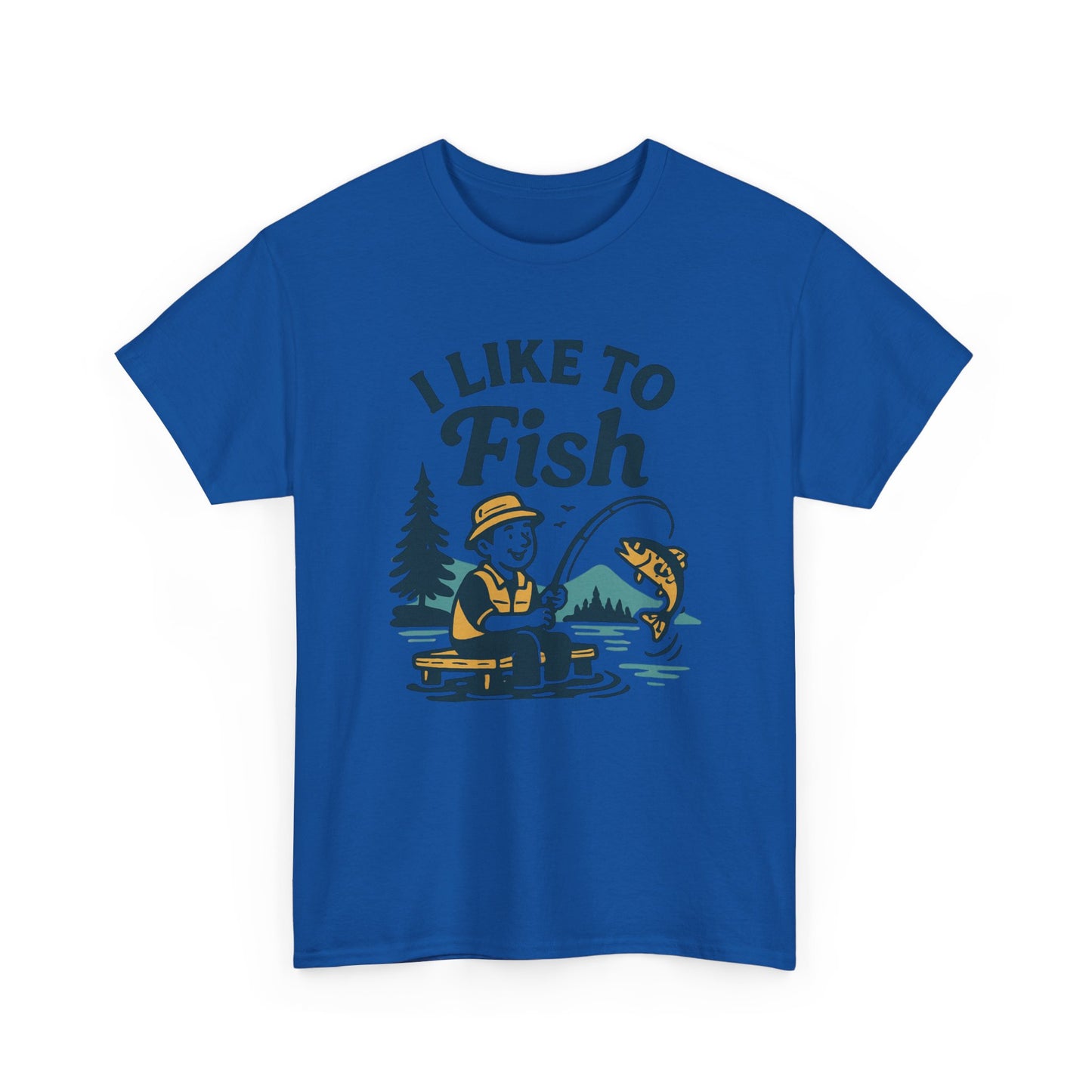 Fishing T-Shirt — "I Like to Fish" Vintage Outdoors Tee